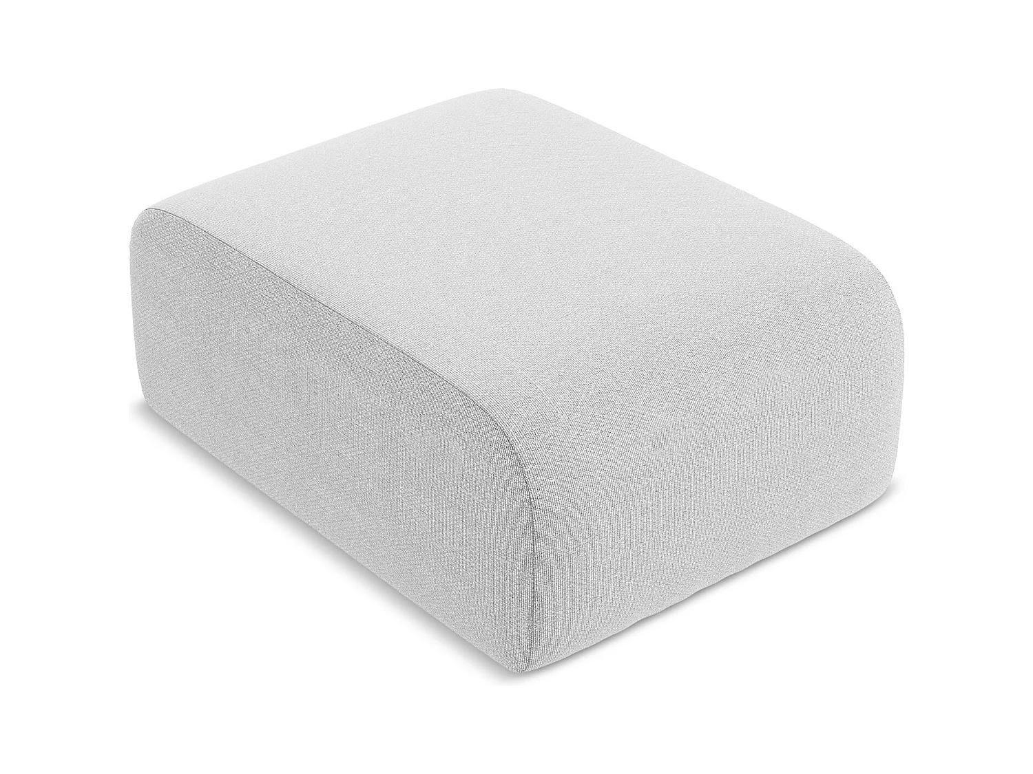 Poef van zilver bouclé - LANI