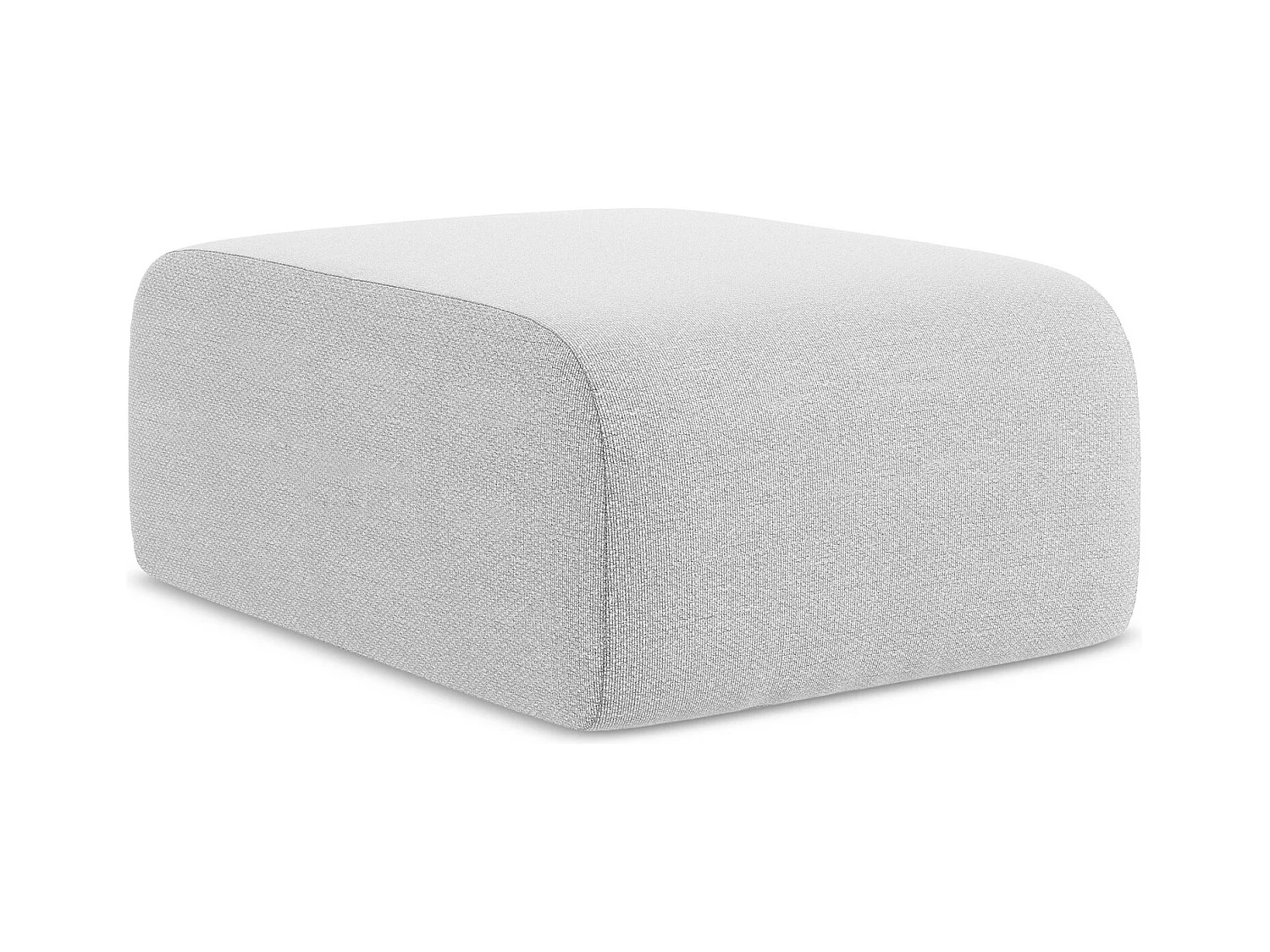 Pouf - Hocker - Bouclé - Silber - LANI