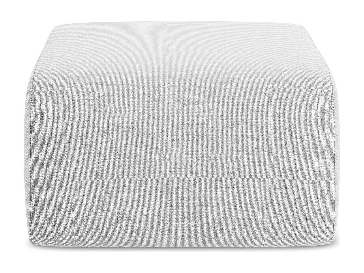 Pouf en tissu bouclette - argent - LANI