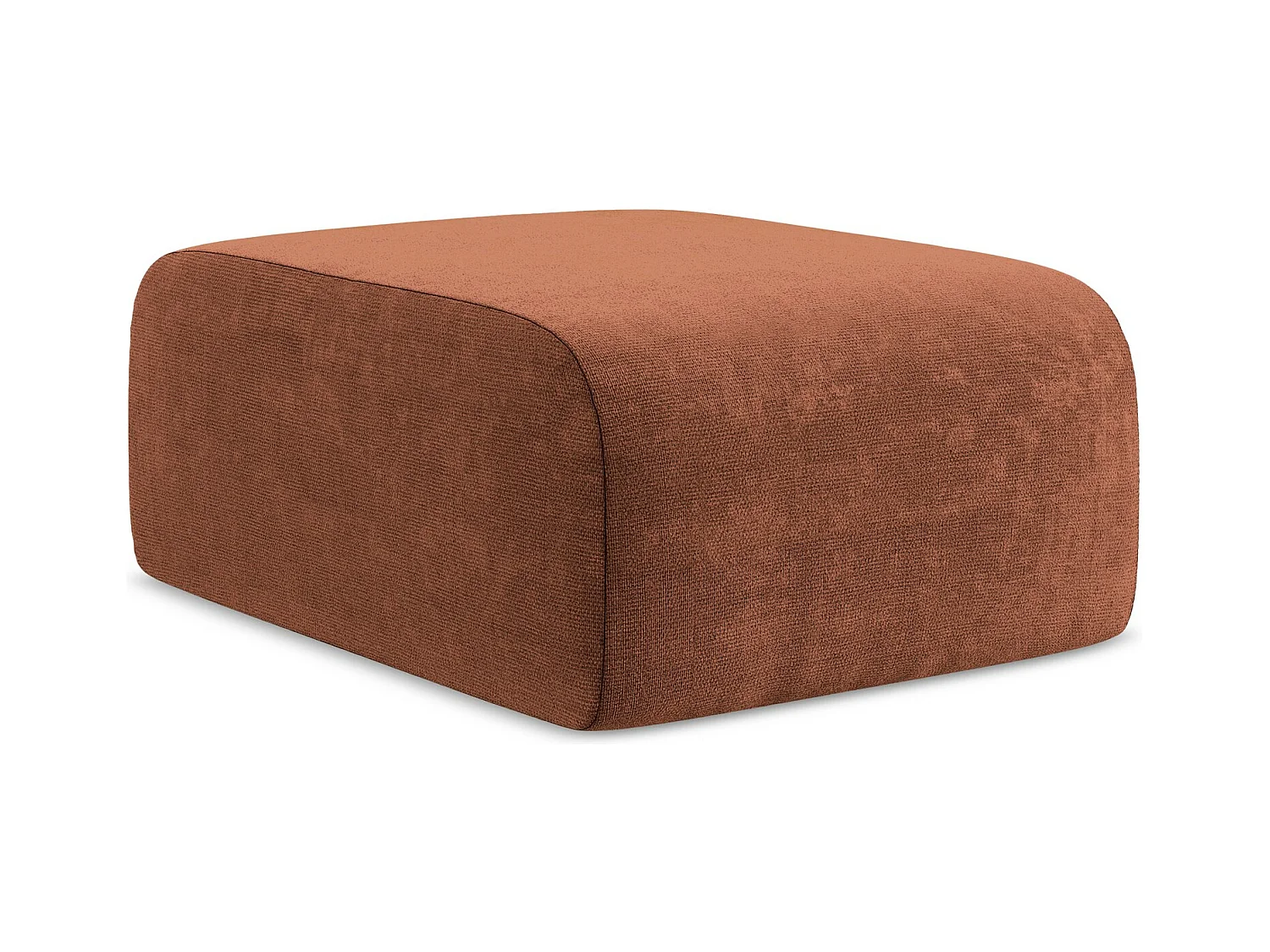 Pouf - Hocker - Chenille - Terrakotta - LANI