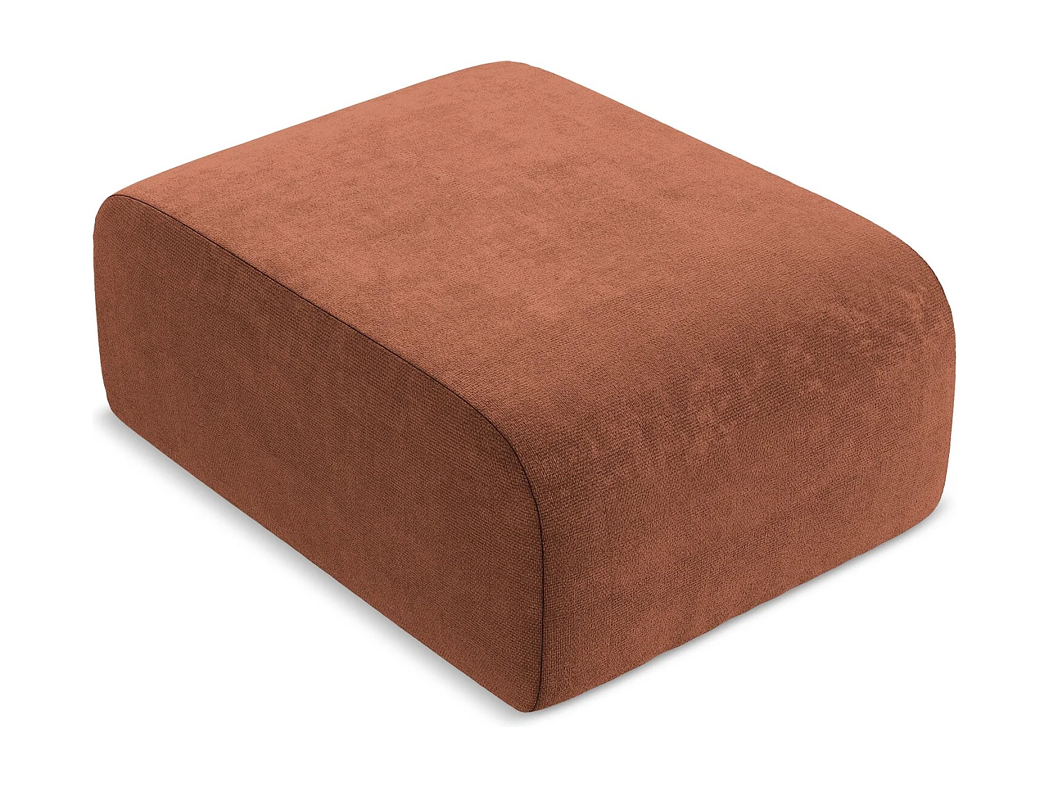 Pouf - Hocker - Chenille - Terrakotta - LANI