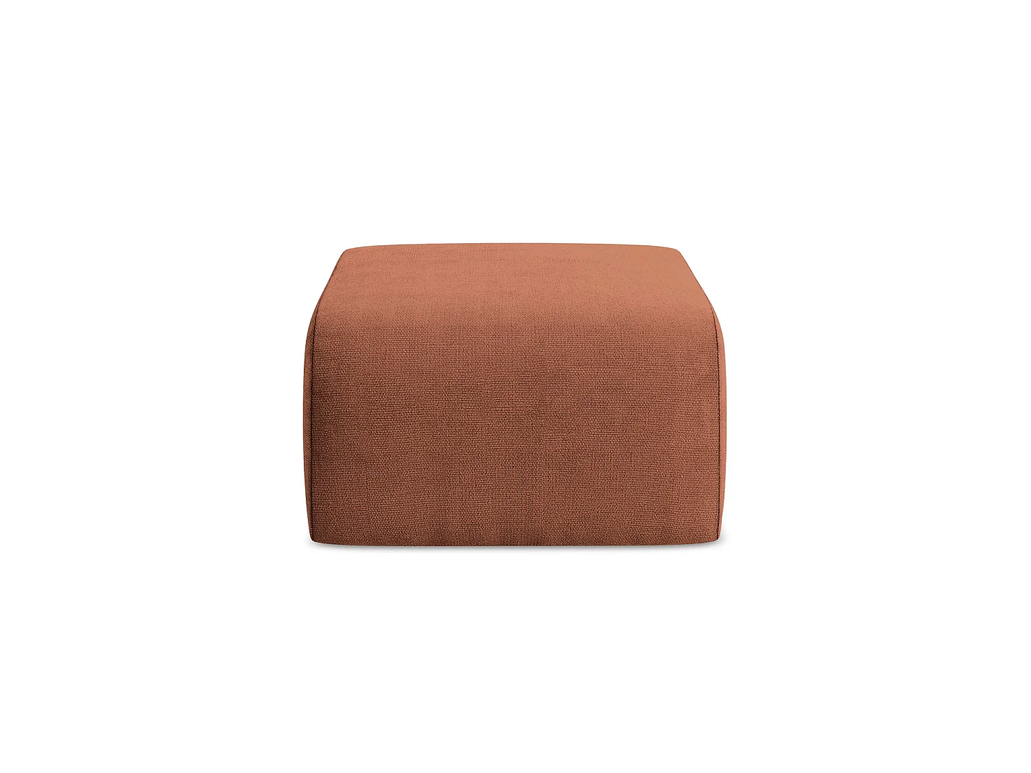 Poef van terracotta chenille stof - CERVO