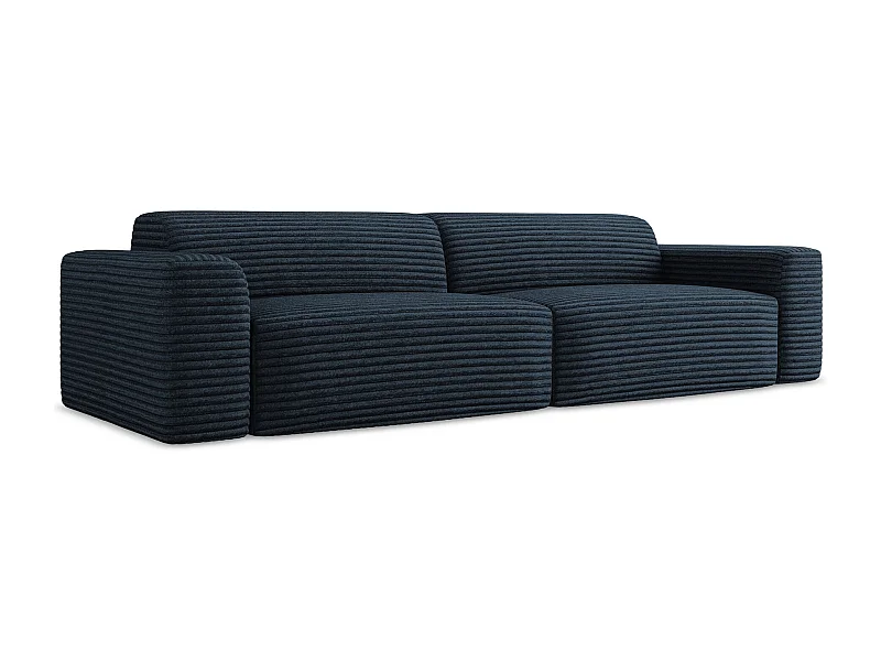 Modulares 4-Sitzer Sofa - - Cord - Königsblau - KELI