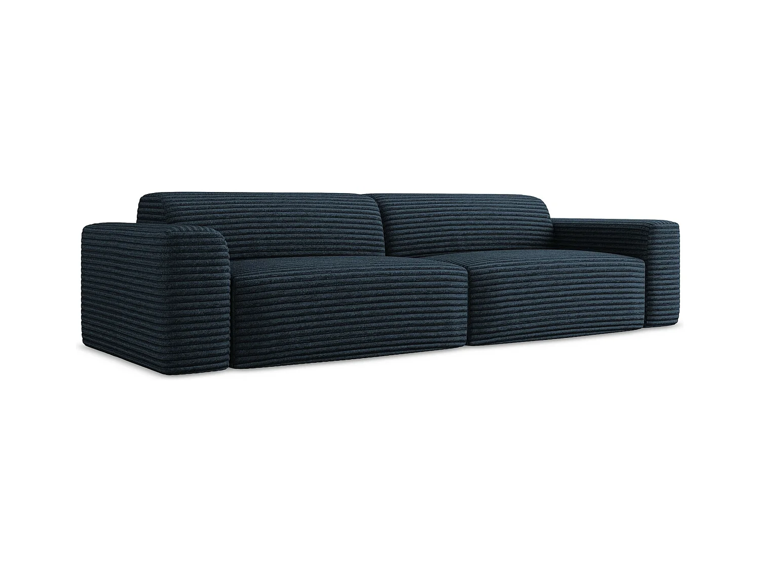 Modulares 4-Sitzer Sofa - - Cord - Königsblau - KELI