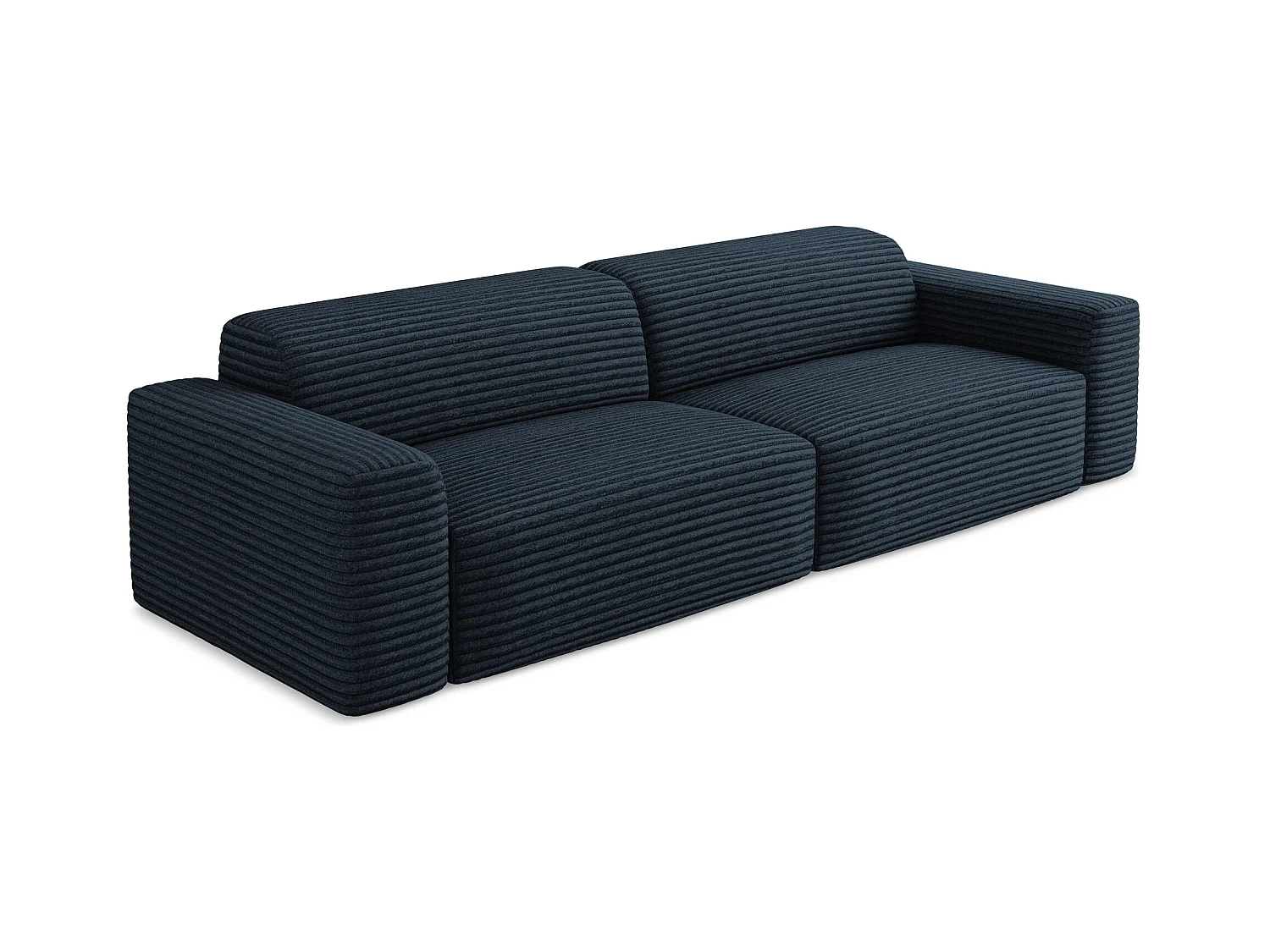 Modulares 4-Sitzer Sofa - - Cord - Königsblau - KELI