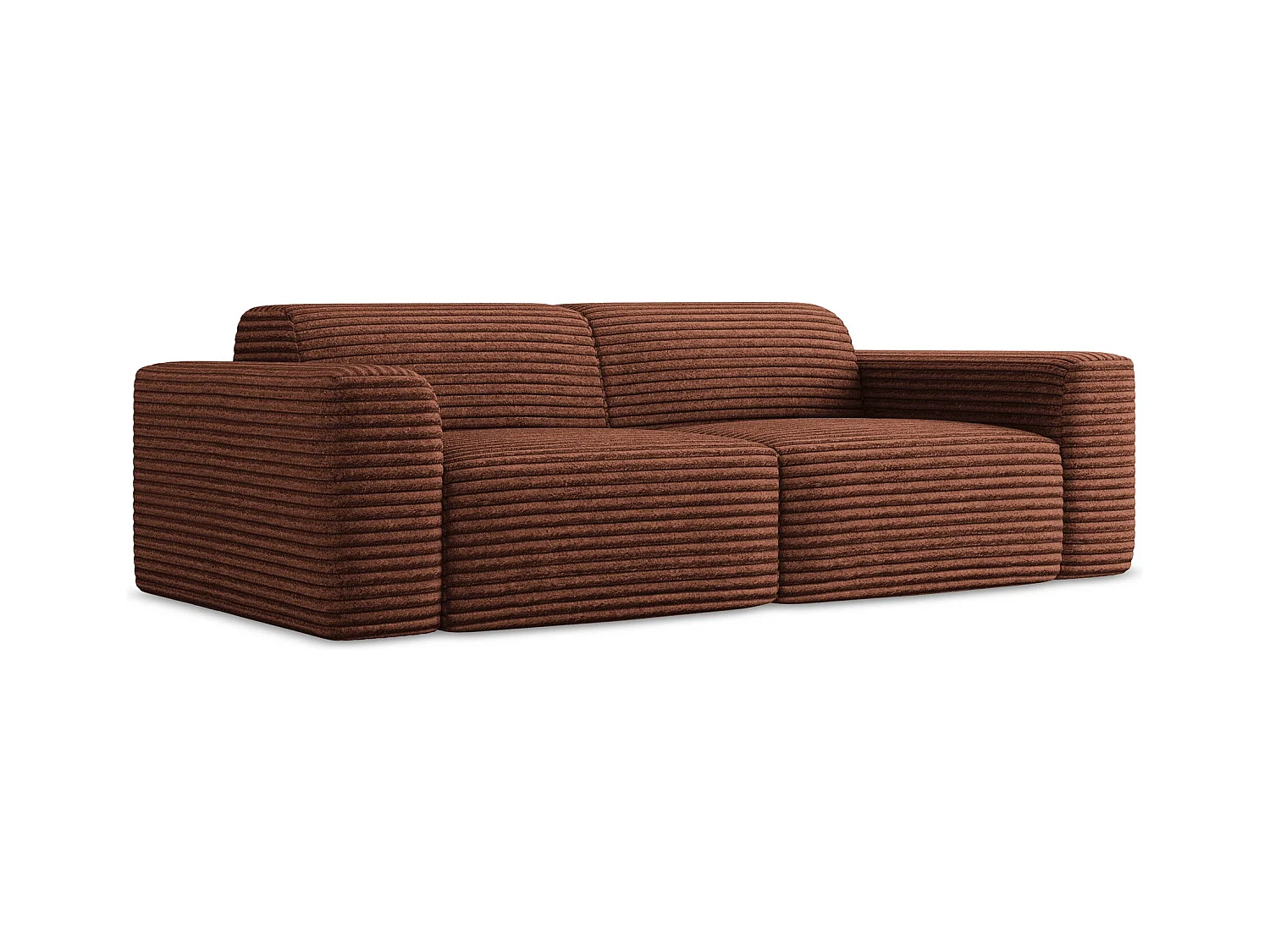 2-Sitzer Sofa - - Cord - Terrakotta - KELI