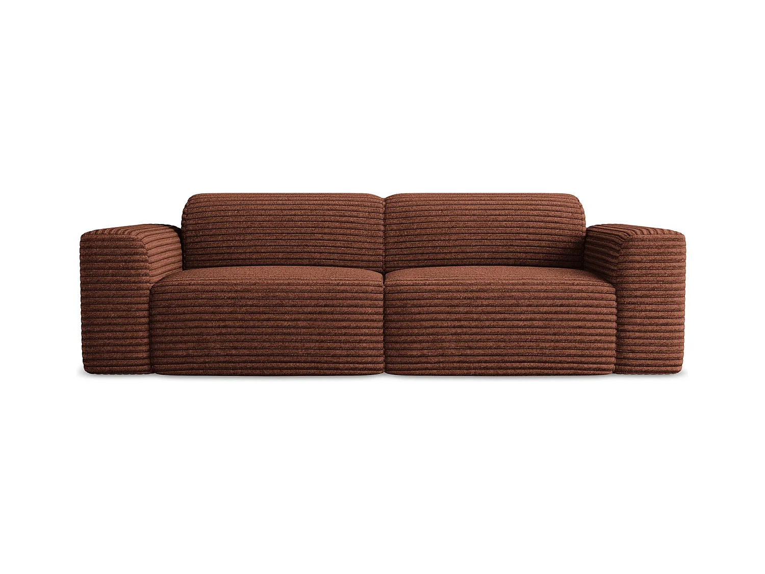 2-Sitzer Sofa - - Cord - Terrakotta - KELI
