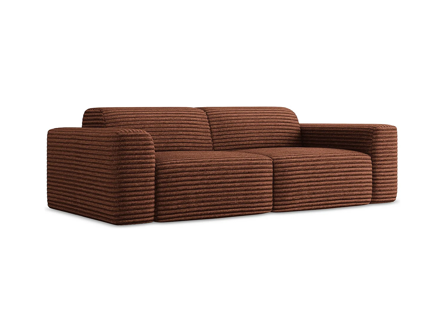2-Sitzer Sofa - - Cord - Terrakotta - KELI
