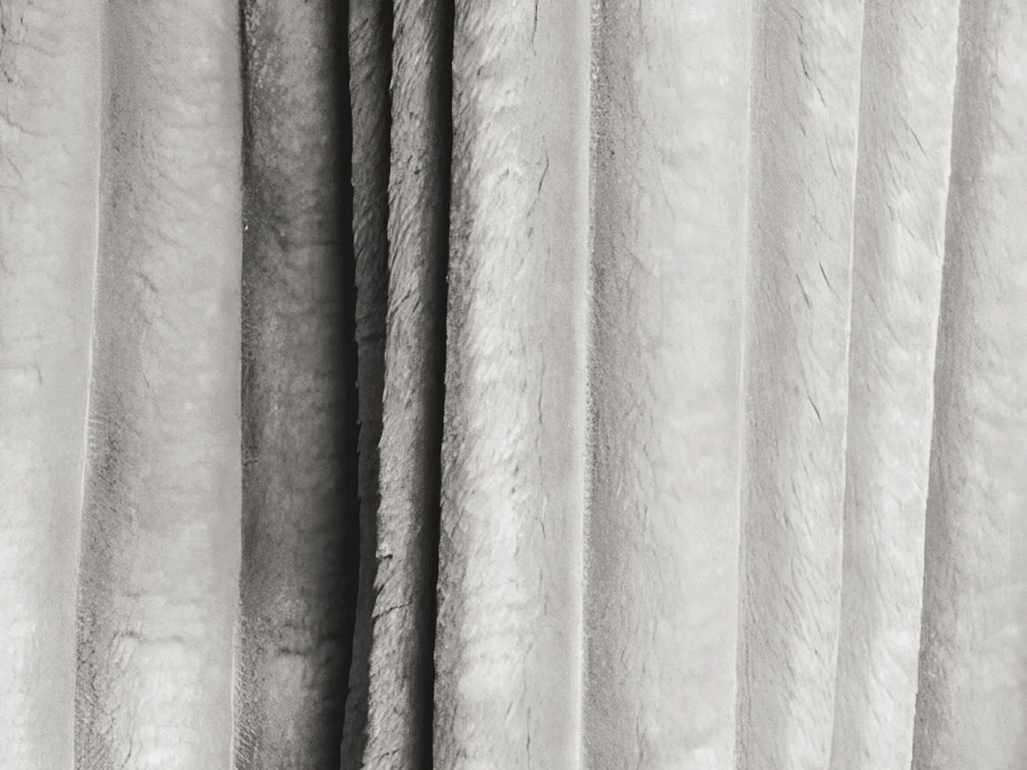 Driezits modulaire bank van lichtgrijs ribfluweel - KELI