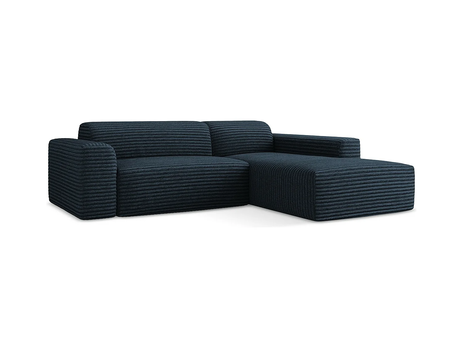 3-Sitzer Modulares Ecksofa - Ecke Rechts - Cord - Königsblau - KELI