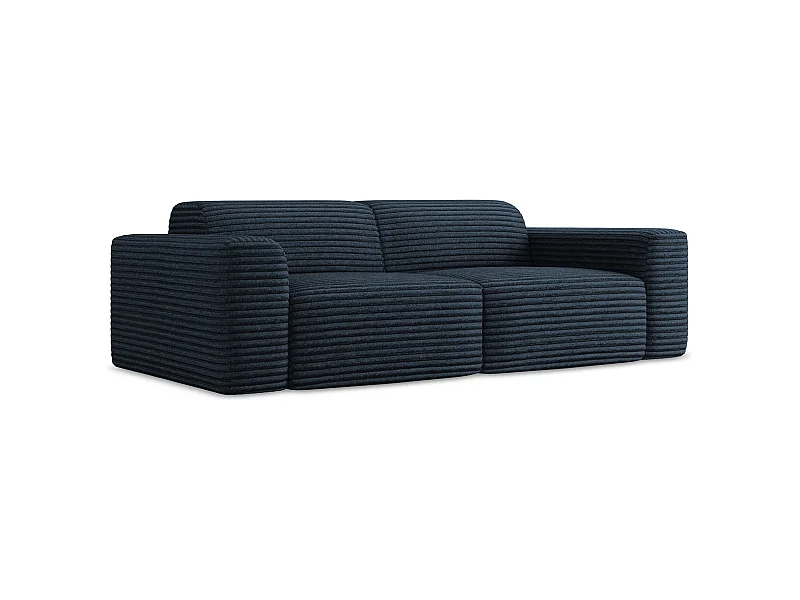 2-Sitzer Sofa - - Cord - Königsblau - KELI