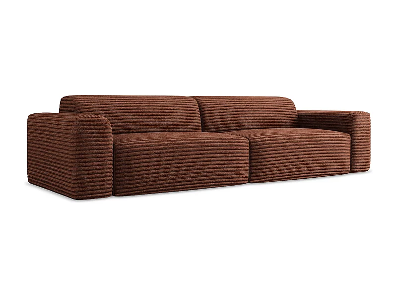 Modulares 4-Sitzer Sofa - - Cord - Terrakotta - KELI