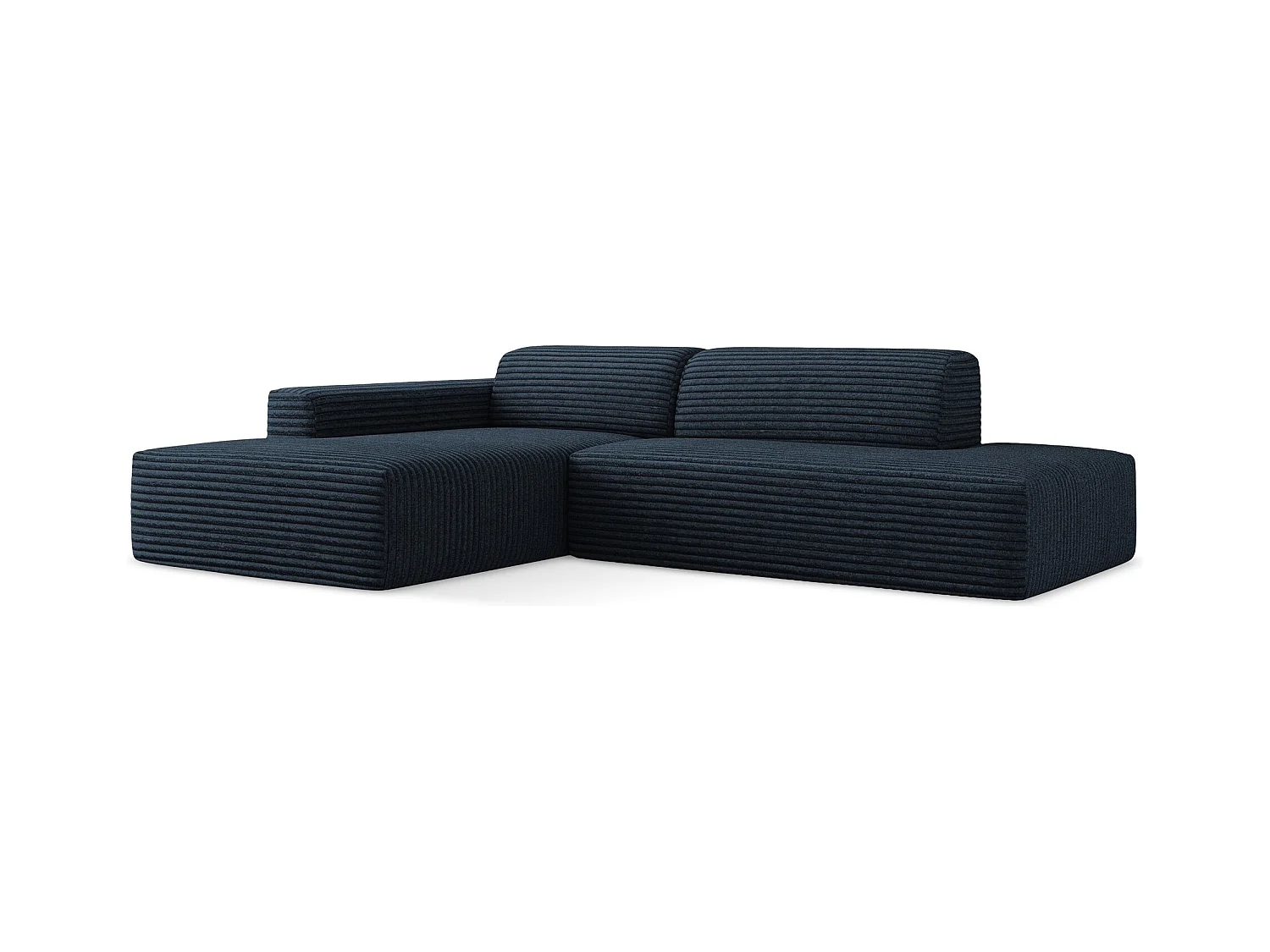 3-Sitzer Modulares Ecksofa - Ecke Rechts - Cord - Königsblau - KELI