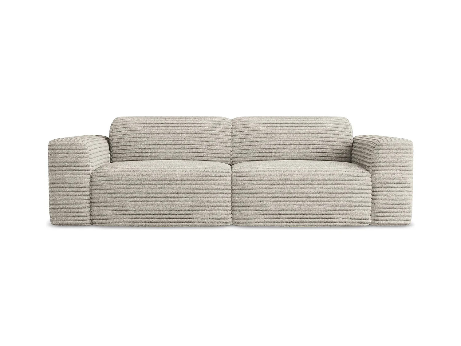 2-Sitzer Sofa - - Cord - Dunkelbeige - KELI