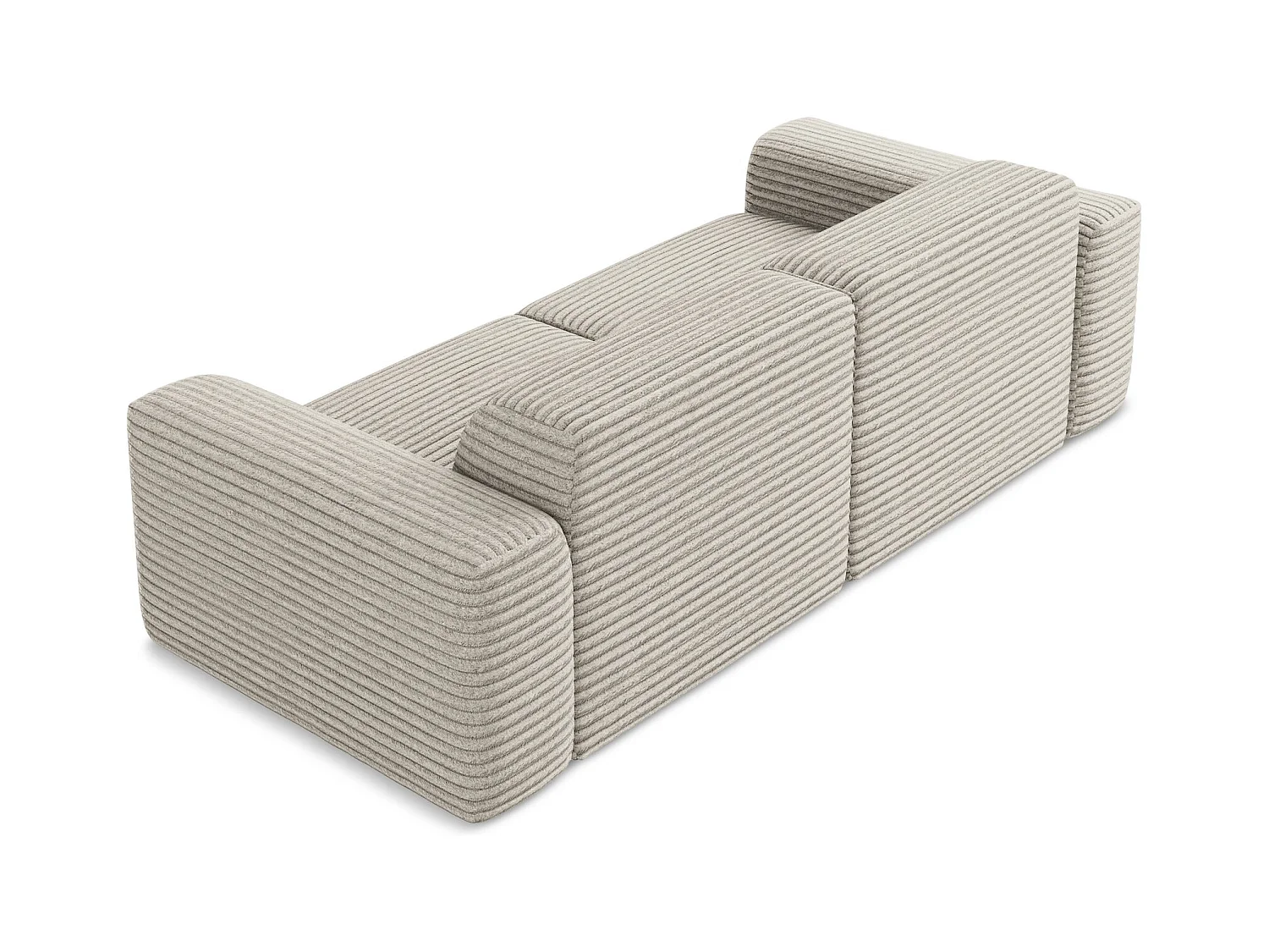 2-Sitzer Sofa - - Cord - Dunkelbeige - KELI