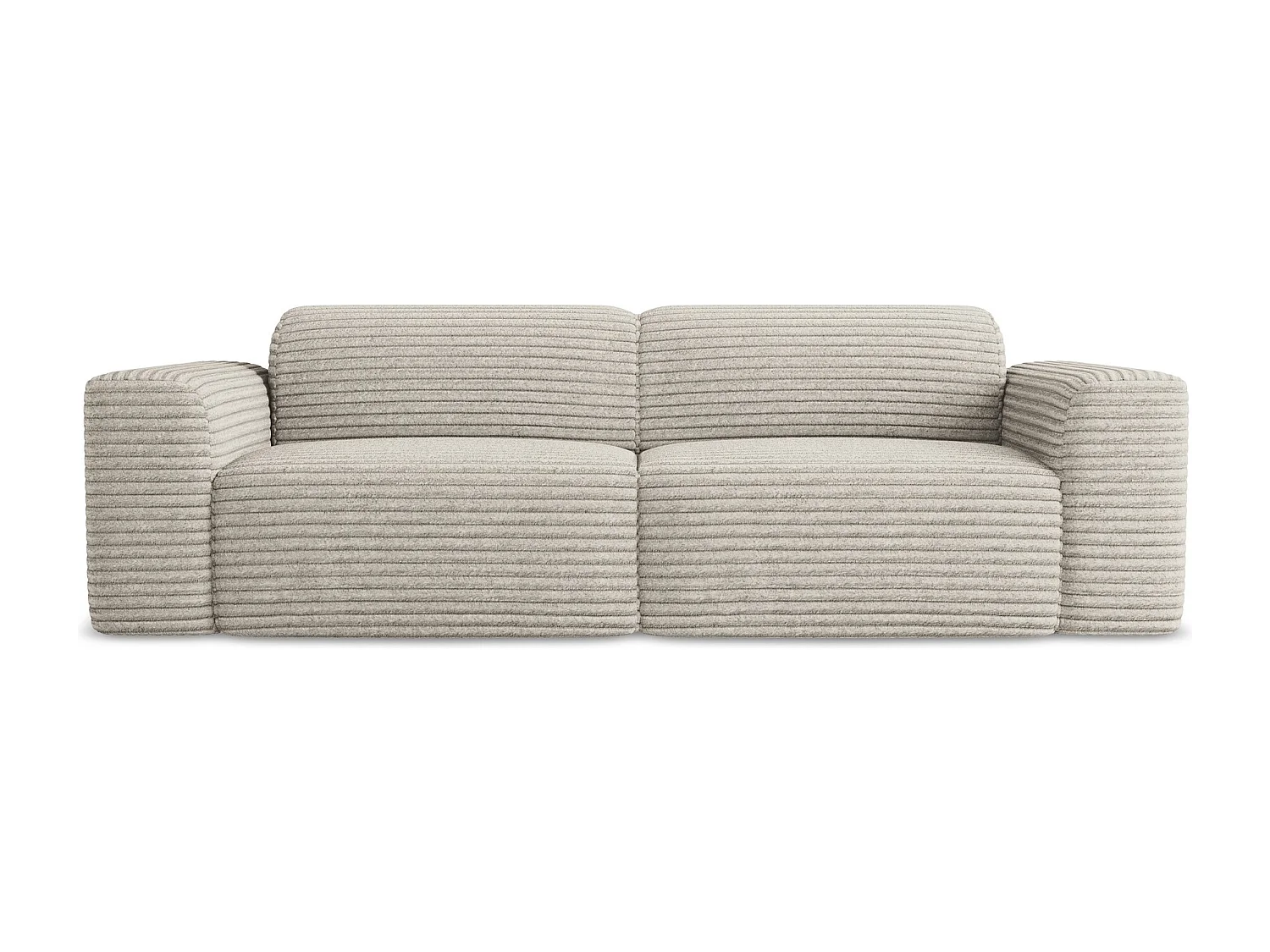 2-Sitzer Sofa - - Cord - Dunkelbeige - KELI