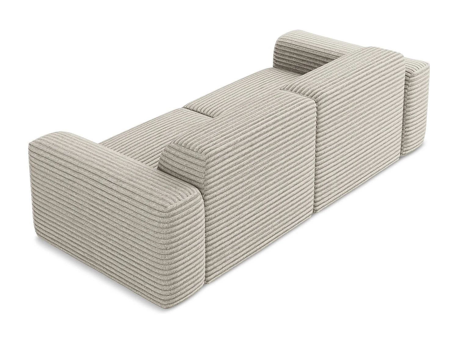 2-Sitzer Sofa - - Cord - Dunkelbeige - KELI