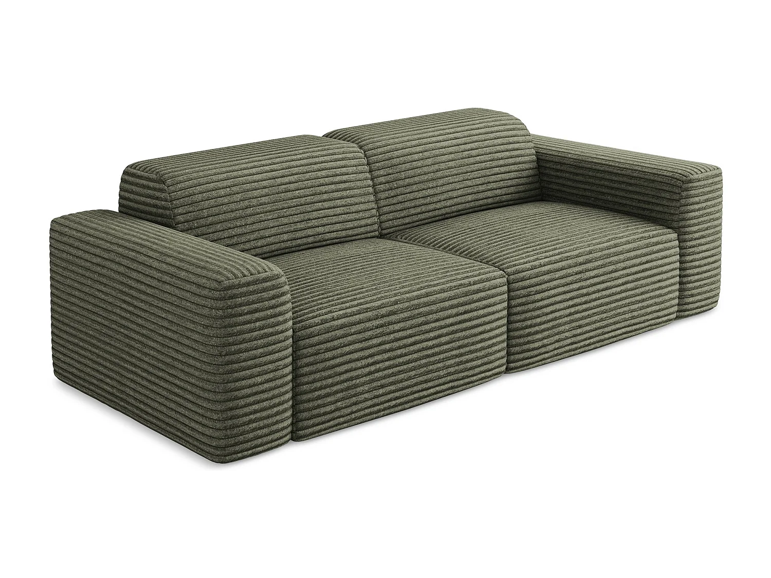 2-Sitzer Sofa - - Cord - Olive - KELI
