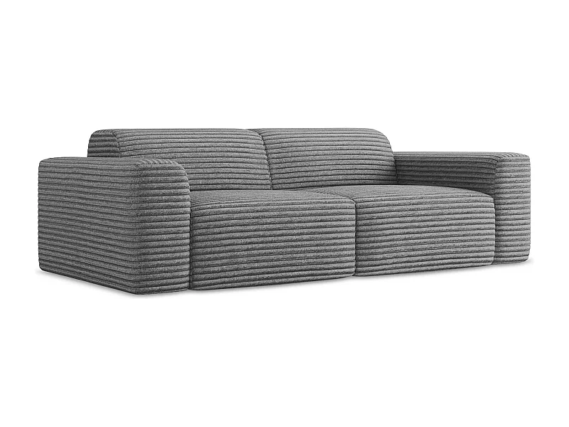 2-Sitzer Sofa - - Cord - Dunkelgrau - KELI