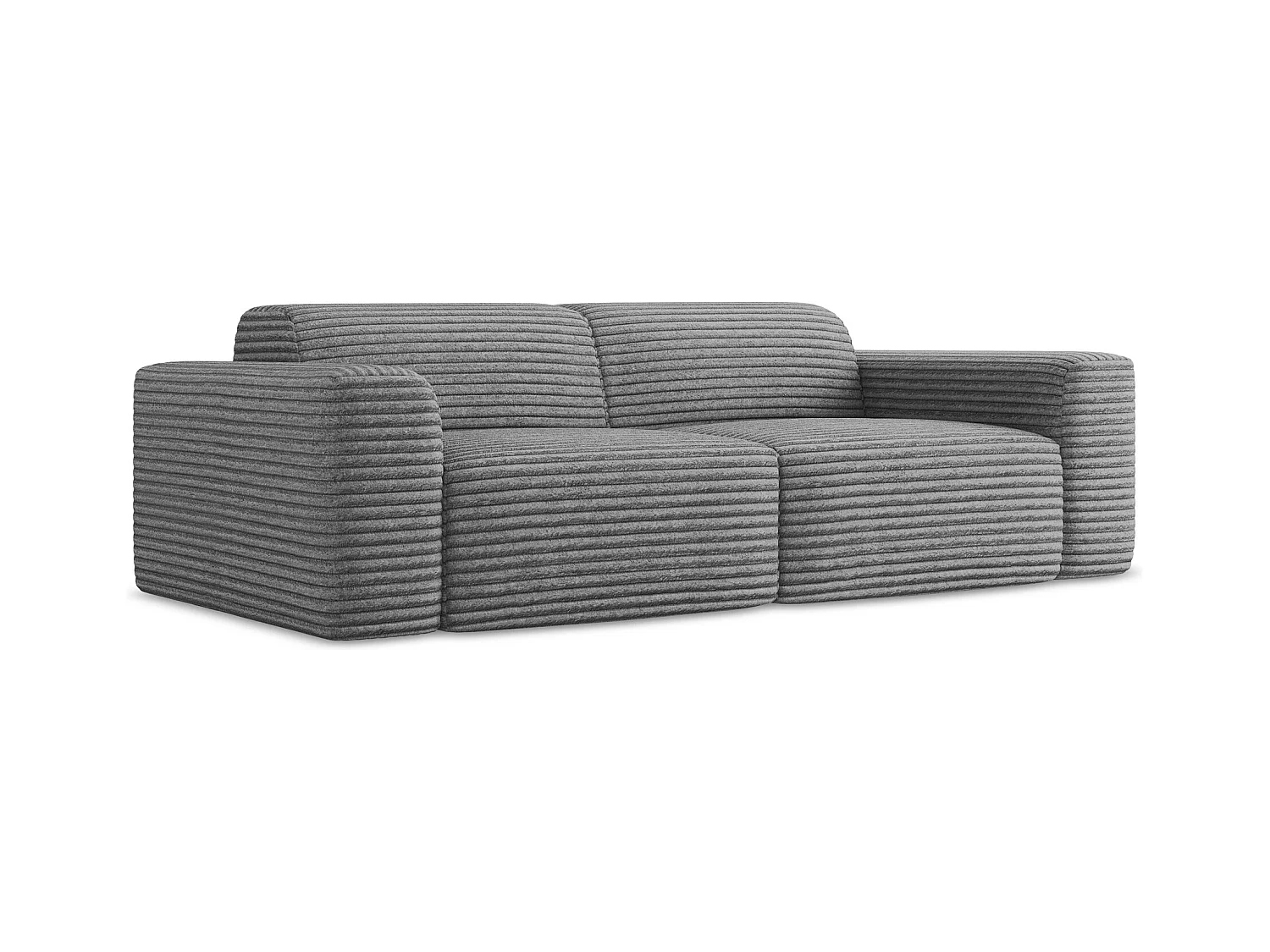 2-Sitzer Sofa - - Cord - Dunkelgrau - KELI