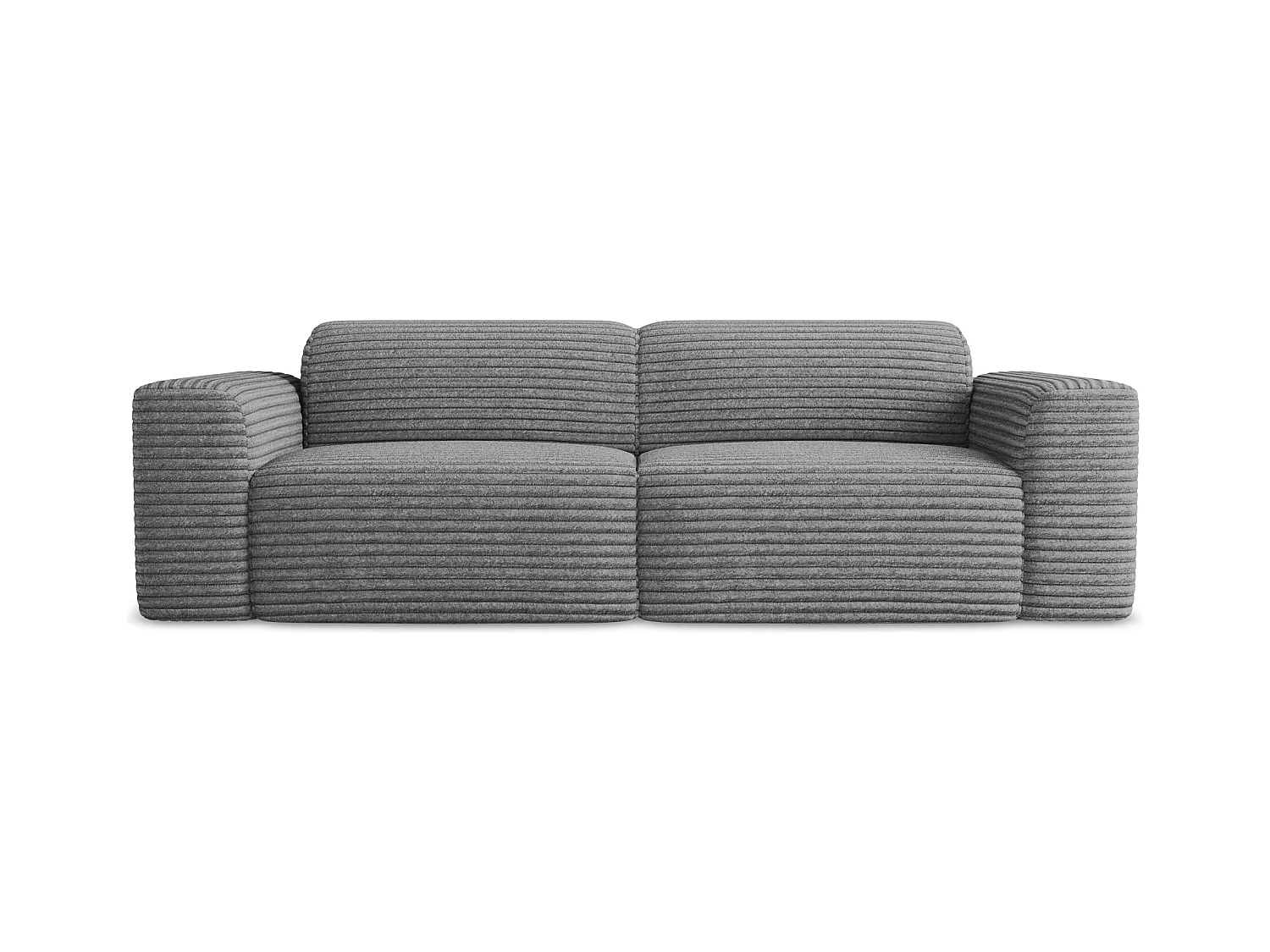 2-Sitzer Sofa - - Cord - Dunkelgrau - KELI