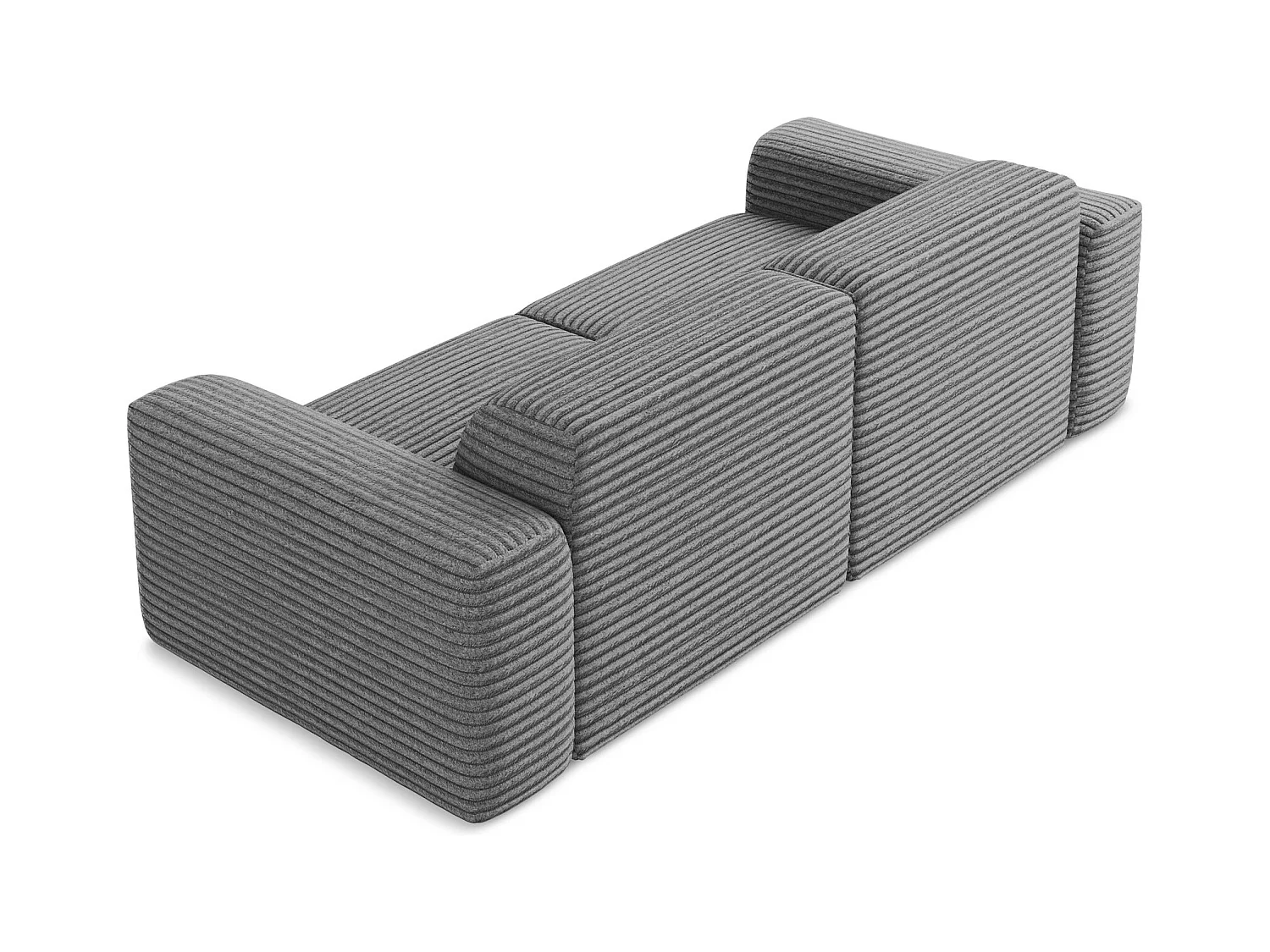 2-Sitzer Sofa - - Cord - Dunkelgrau - KELI