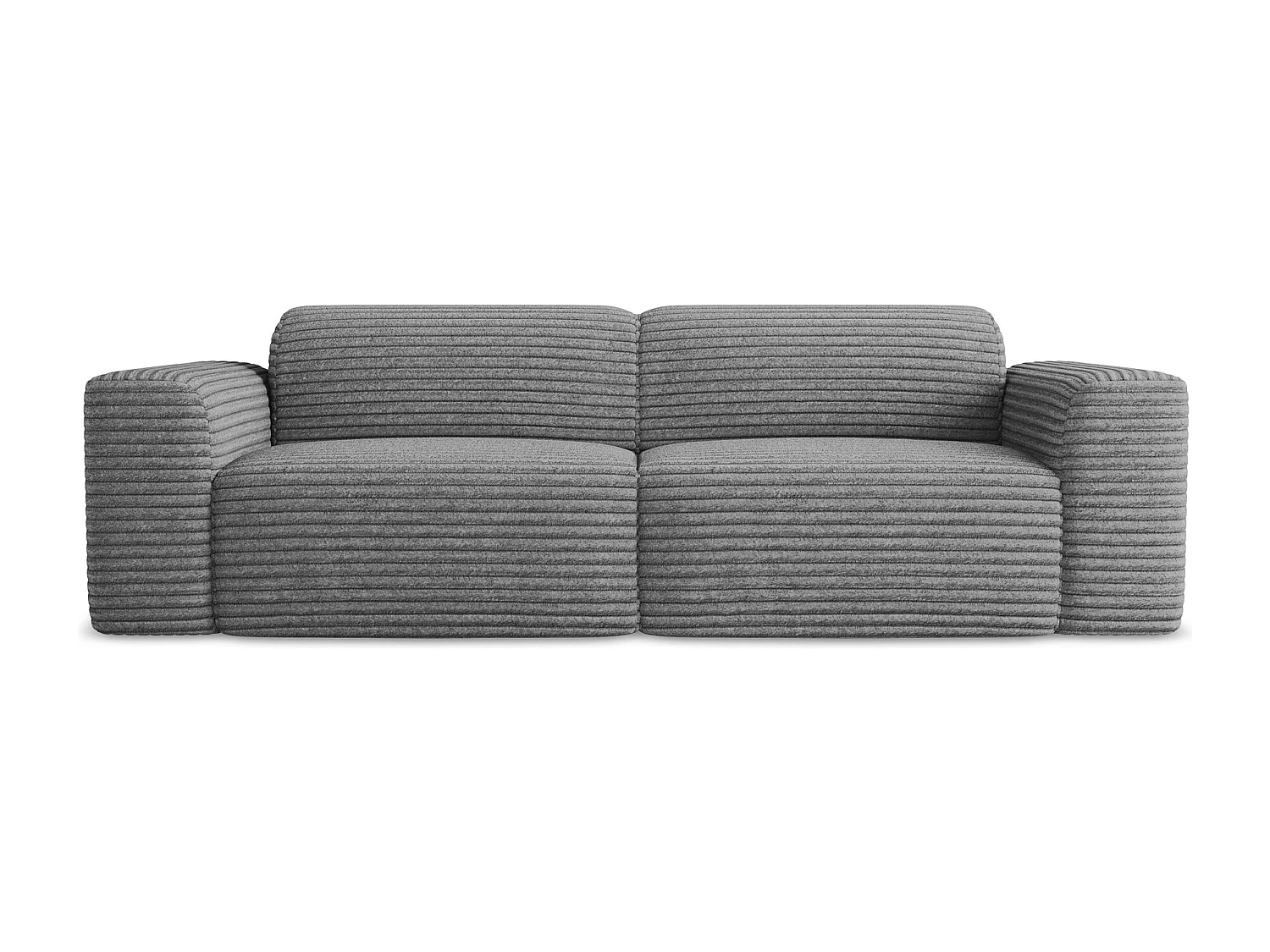 2-Sitzer Sofa - - Cord - Dunkelgrau - KELI