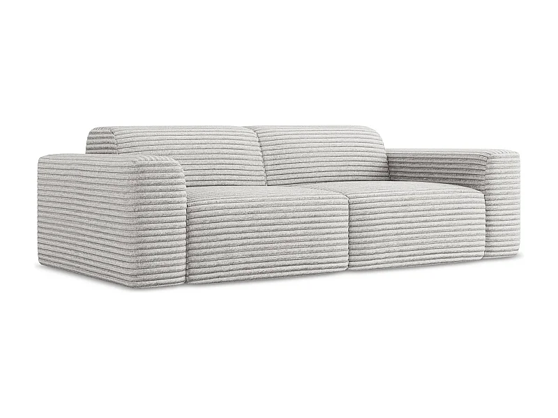 2-Sitzer Sofa - - Cord - Hellgrau - KELI