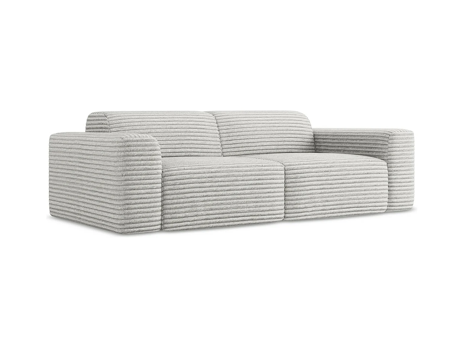 2-Sitzer Sofa - - Cord - Hellgrau - KELI