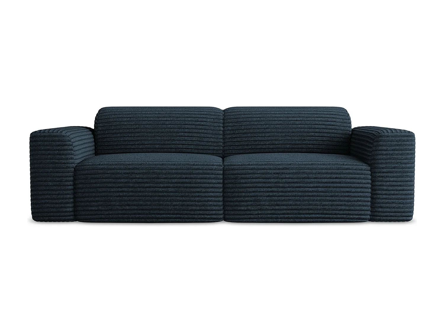 Canapé modulable 3 places en velours côtelé - bleu royal - KELI