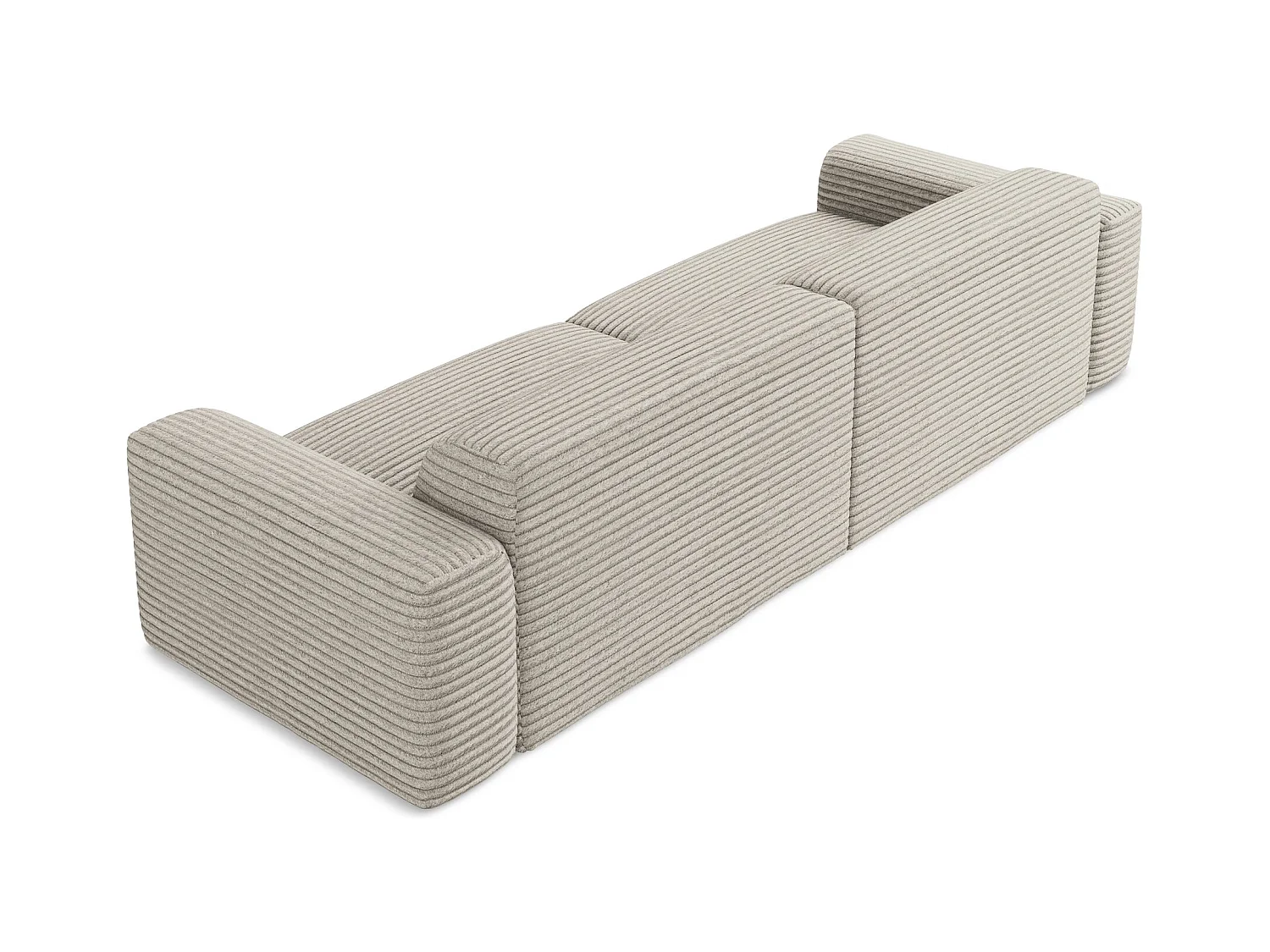 Modulares 4-Sitzer Sofa - - Cord - Dunkelbeige - KELI