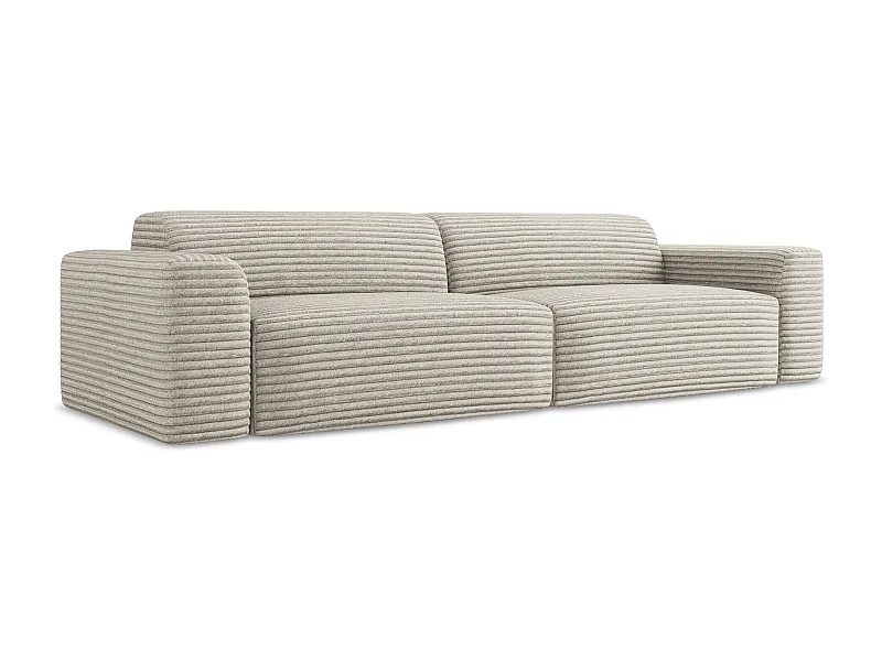 Modulares 4-Sitzer Sofa - - Cord - Dunkelbeige - KELI