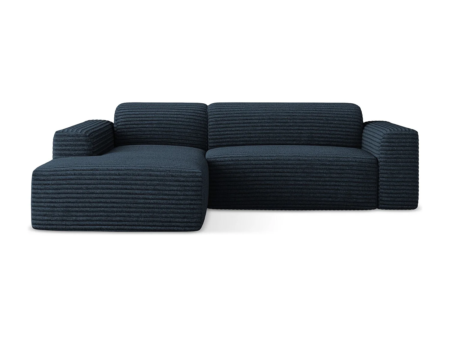 3-Sitzer Modulares Ecksofa - Ecke Links - Cord - Königsblau - KELI