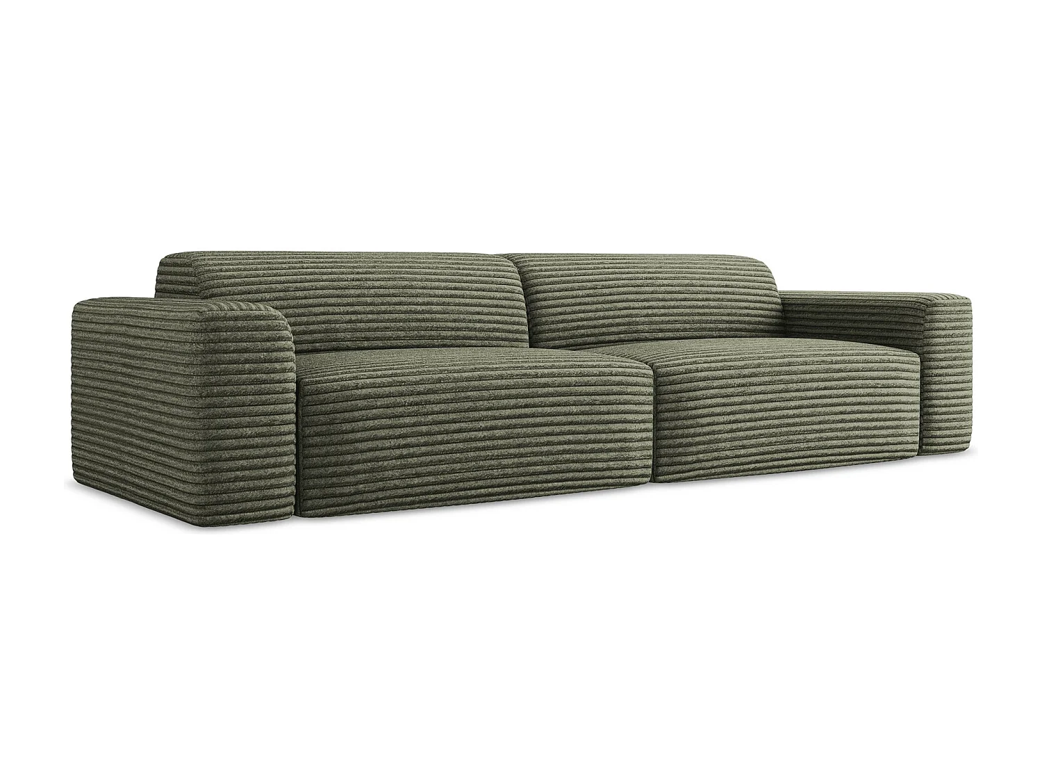 Modulares 4-Sitzer Sofa - - Cord - Olive - KELI