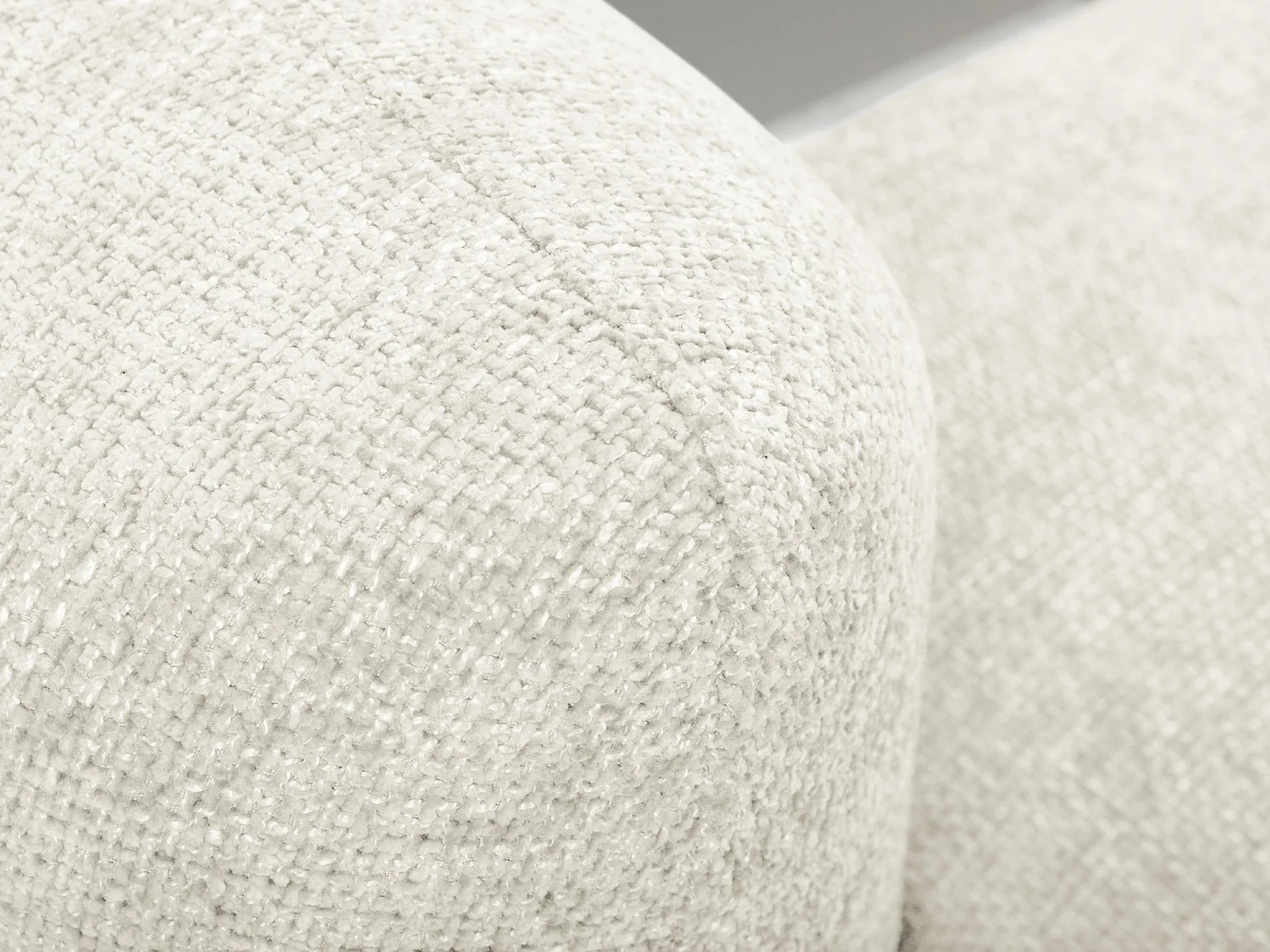 Sofá de 3 lugares convertível em tecido chenille branco - MELE