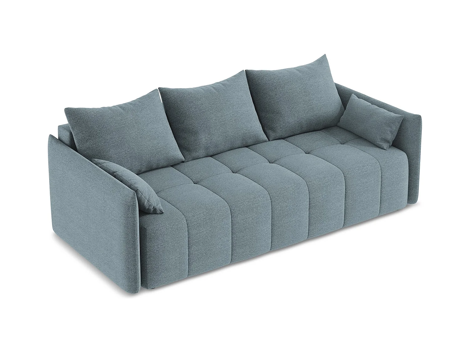 3-Sitzer Sofa mit Schlaffunktion - - Bouclé - Jeans - MOKU
