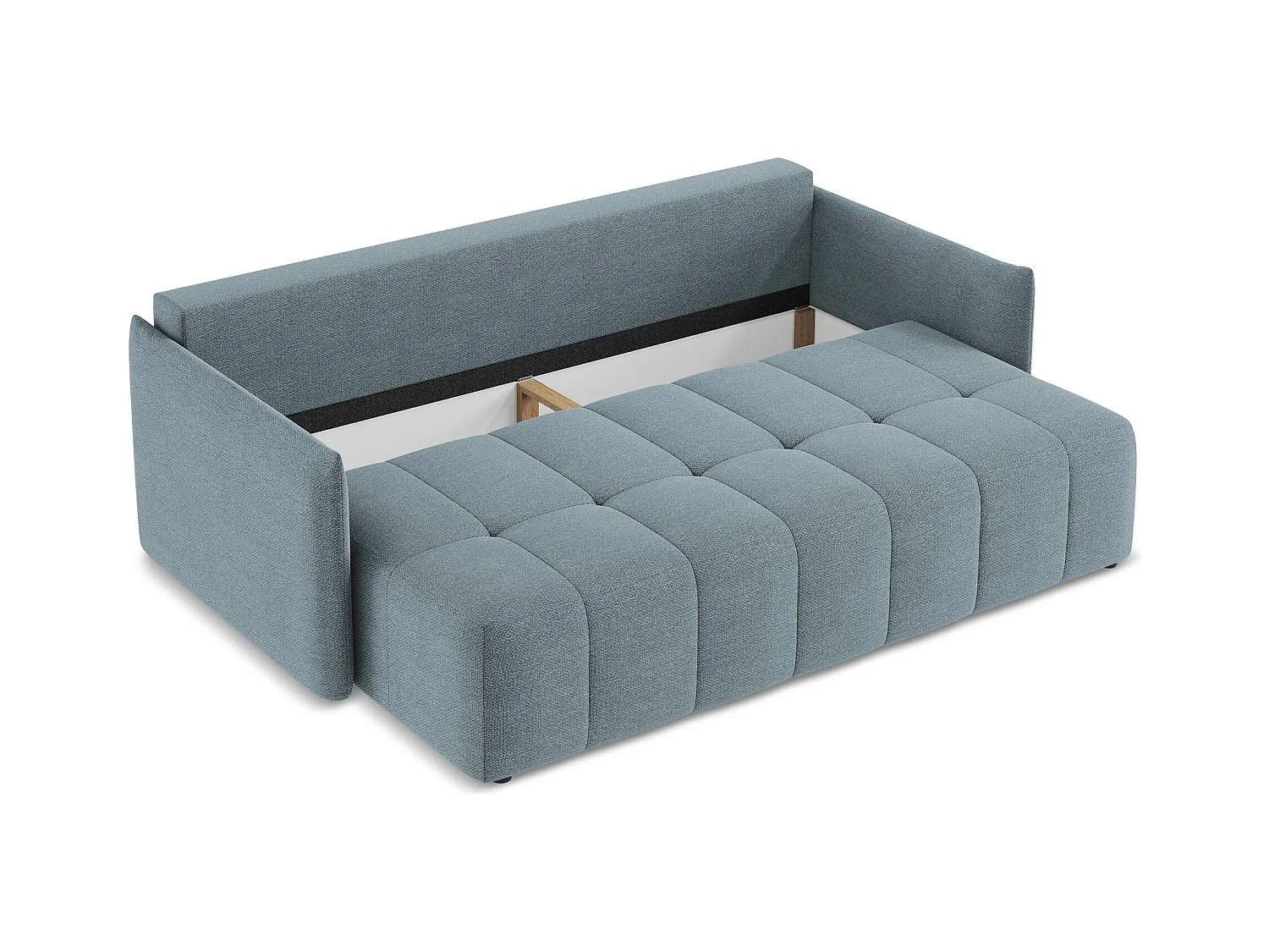 3-Sitzer Sofa mit Schlaffunktion - - Bouclé - Jeans - MOKU