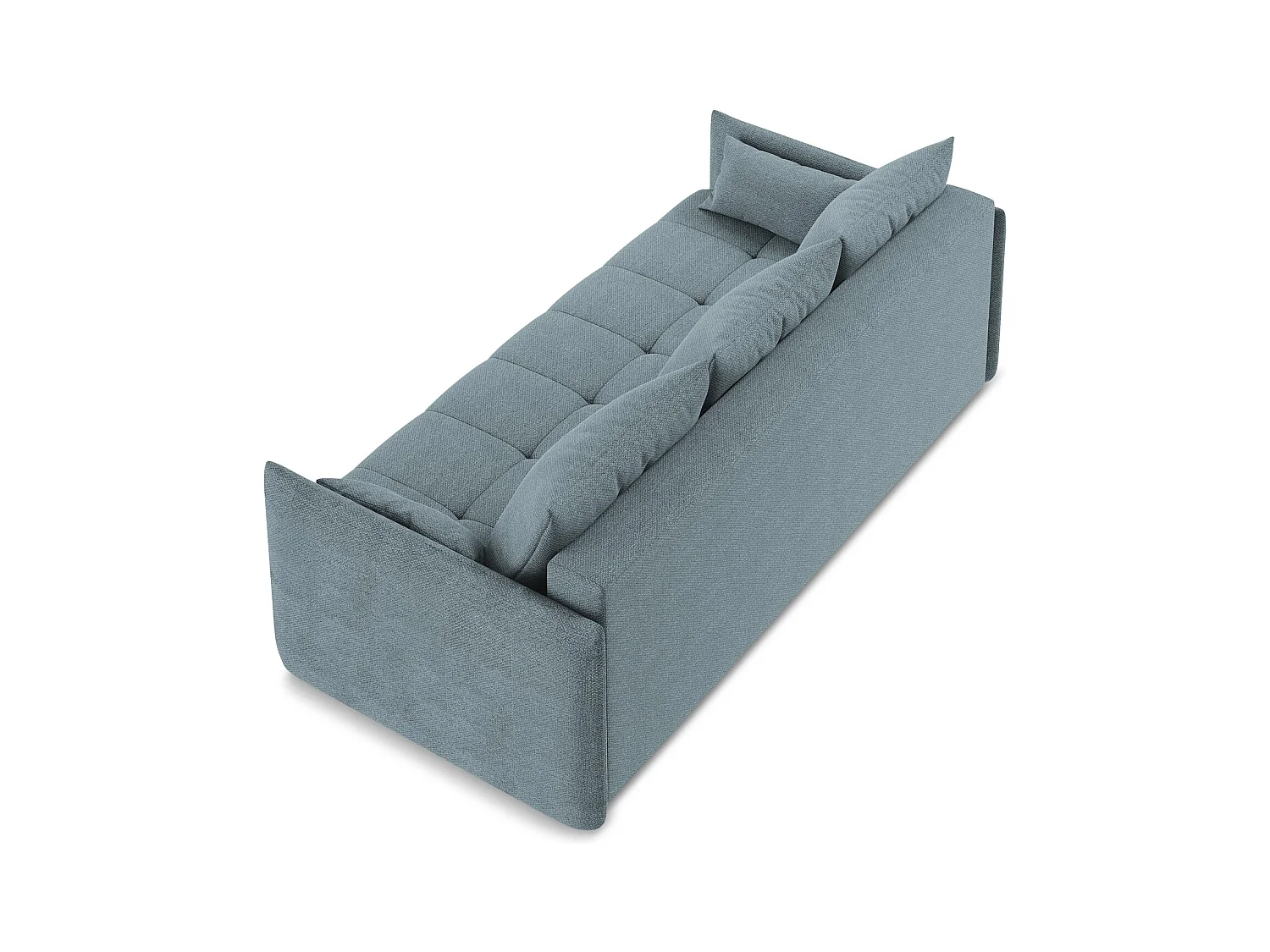 3-Sitzer Sofa mit Schlaffunktion - - Bouclé - Jeans - MOKU