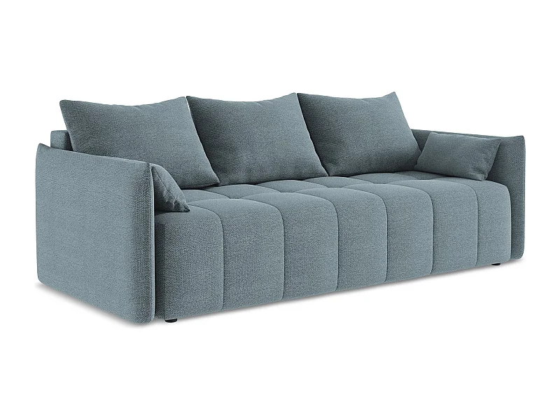 3-Sitzer Sofa mit Schlaffunktion - - Bouclé - Jeans - MOKU