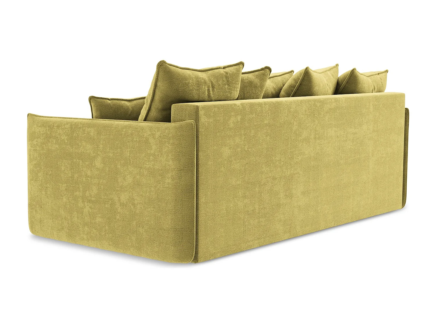 Sofá cama de 3 plazas de tela chenilla verde lima - HULA