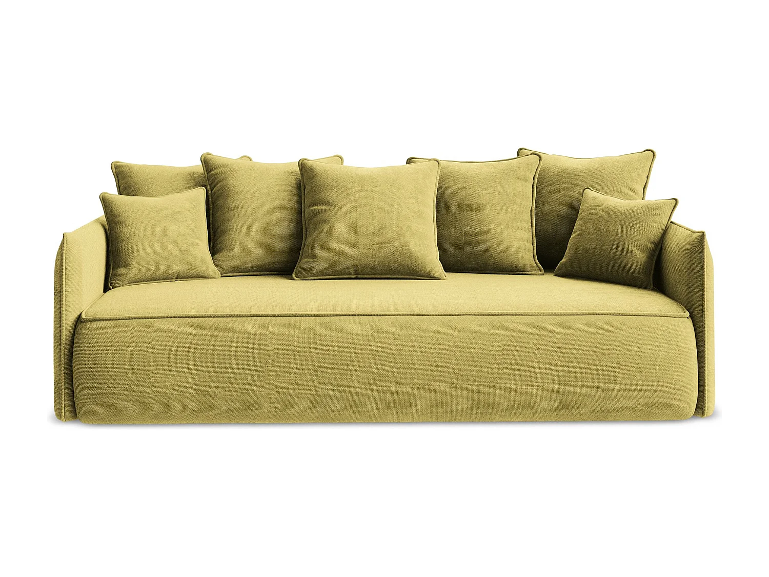 3-Sitzer Sofa mit Schlaffunktion - - Chenille - Limettengrün - HULA