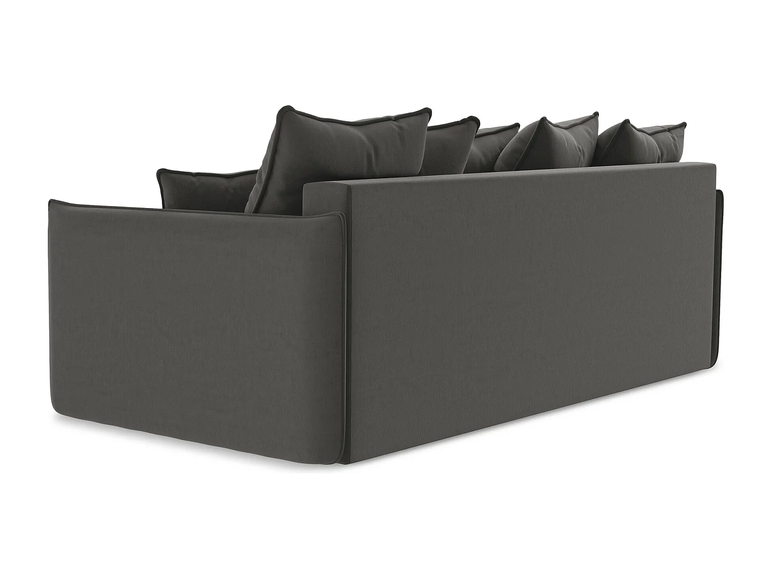 Canapé 3 places convertible en velours - acier - HULA