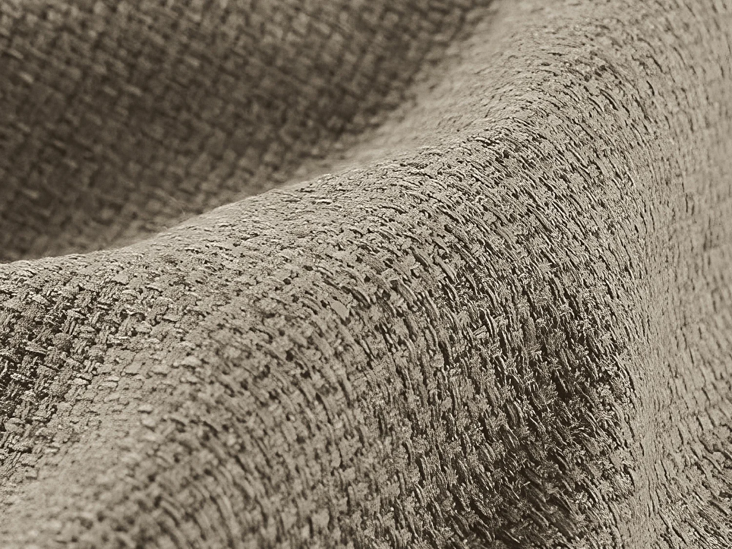 Canapé 3 places convertible en tissu texturé - beige - HULA