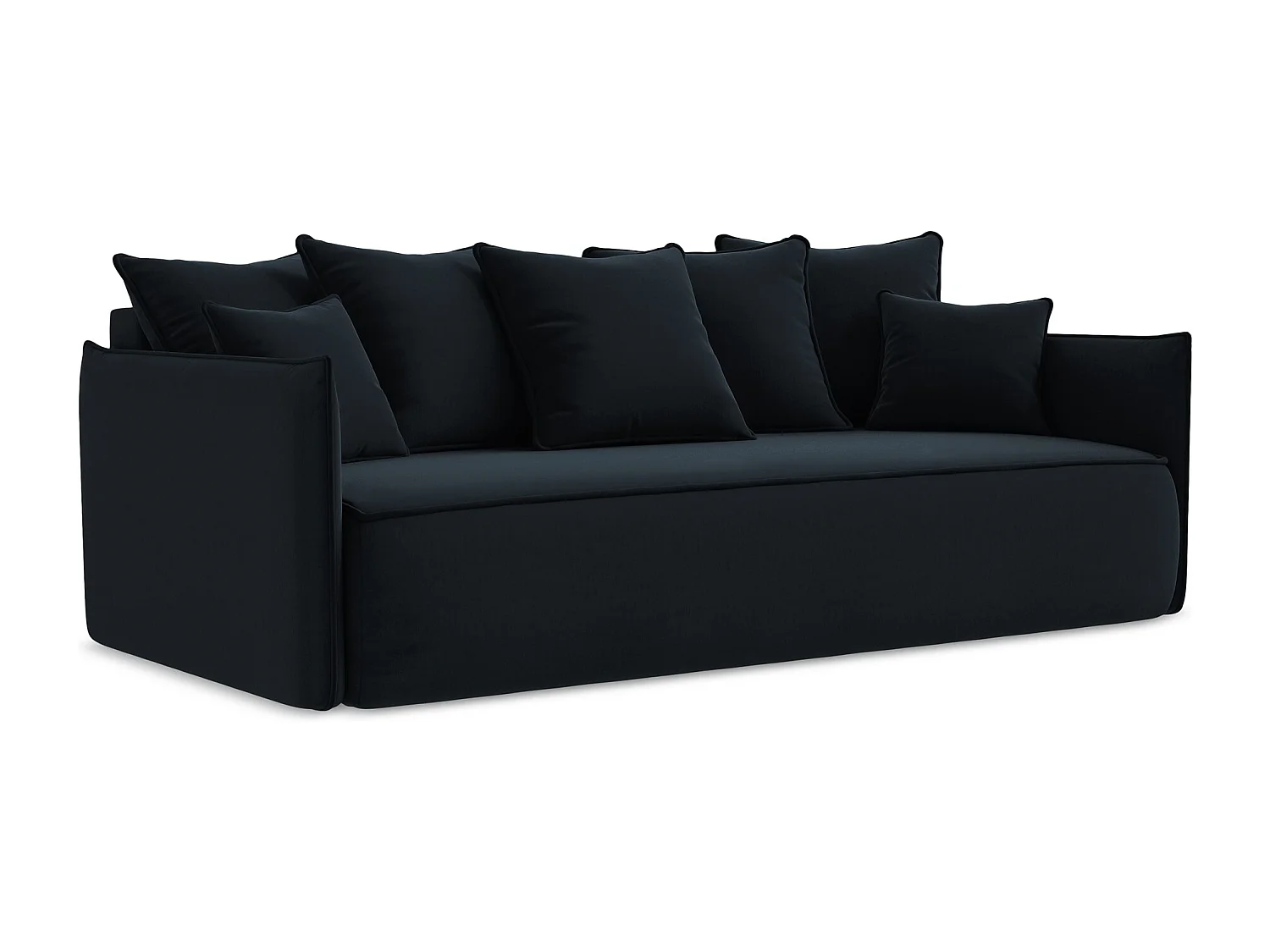 3-Sitzer Sofa mit Schlaffunktion - - Samt - Königsblau - HULA