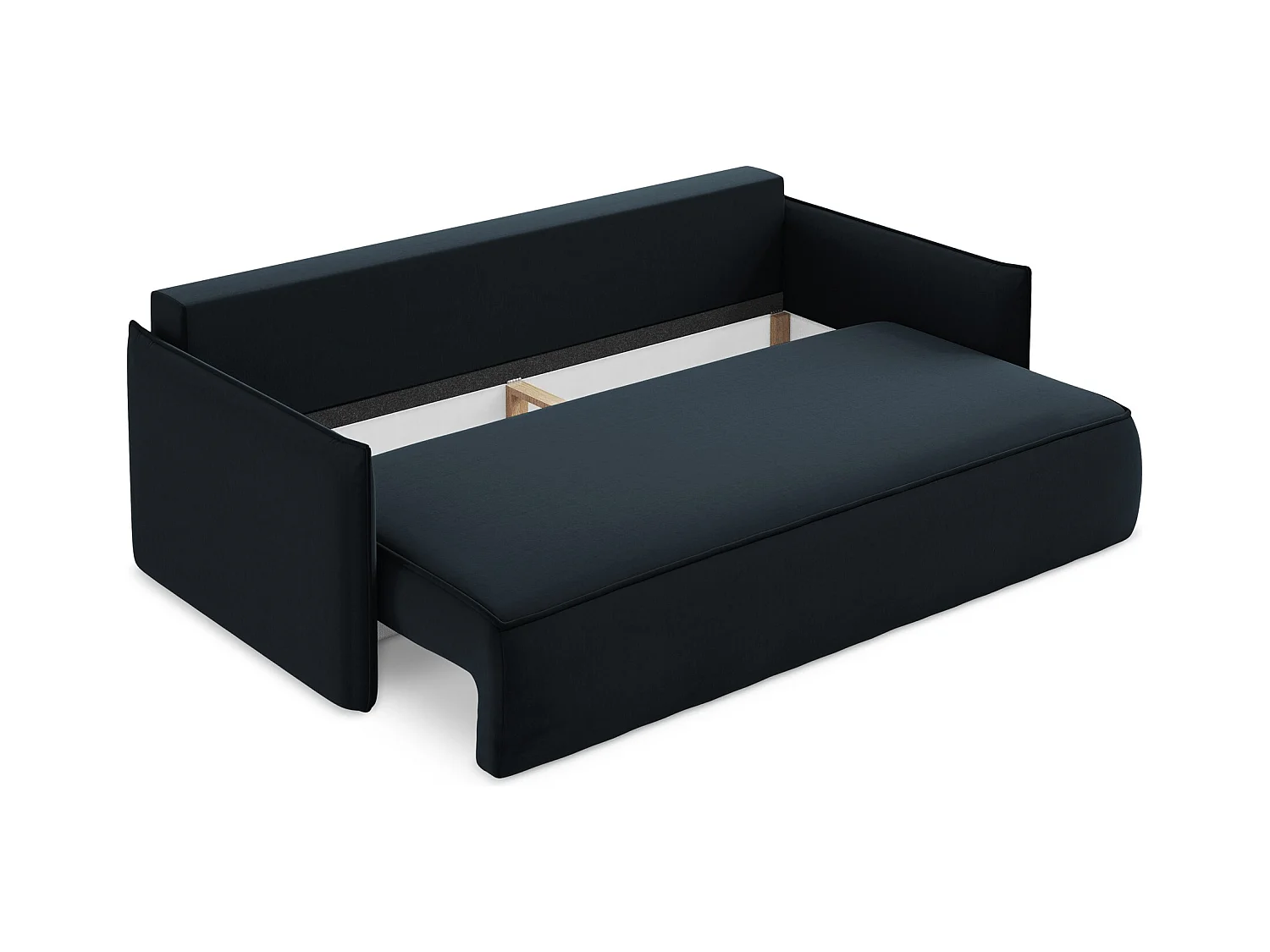 3-Sitzer Sofa mit Schlaffunktion - - Samt - Königsblau - HULA