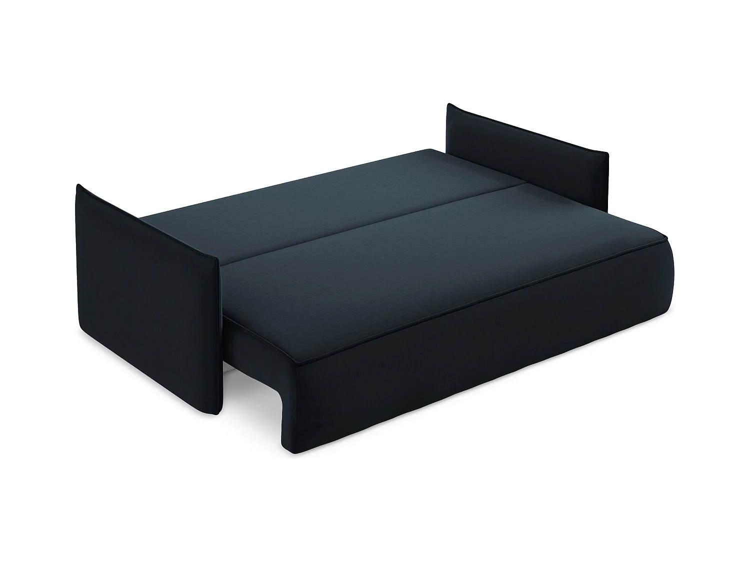 3-Sitzer Sofa mit Schlaffunktion - - Samt - Königsblau - HULA