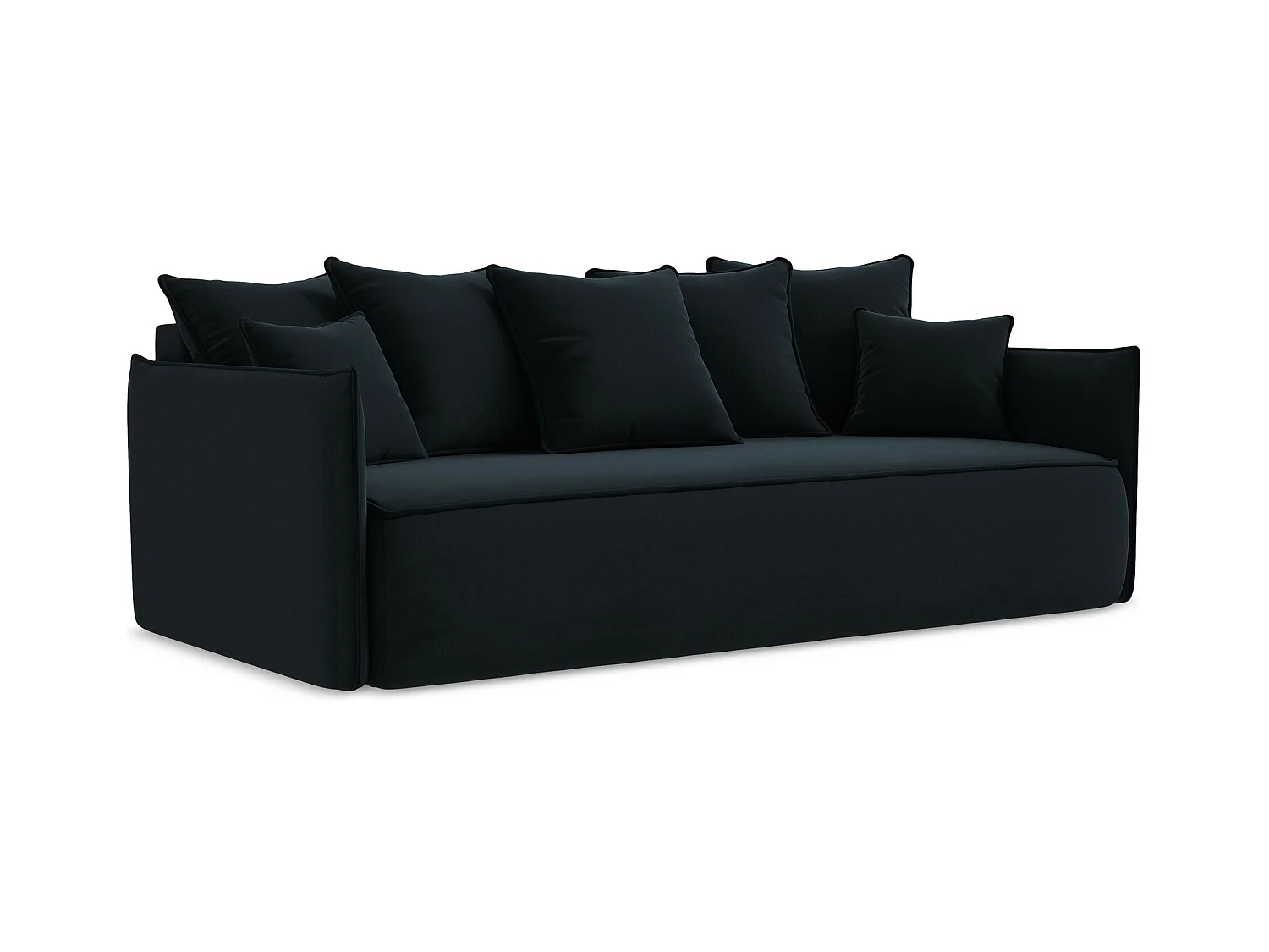 3-Sitzer Sofa mit Schlaffunktion - - Samt - Königsblau - HULA