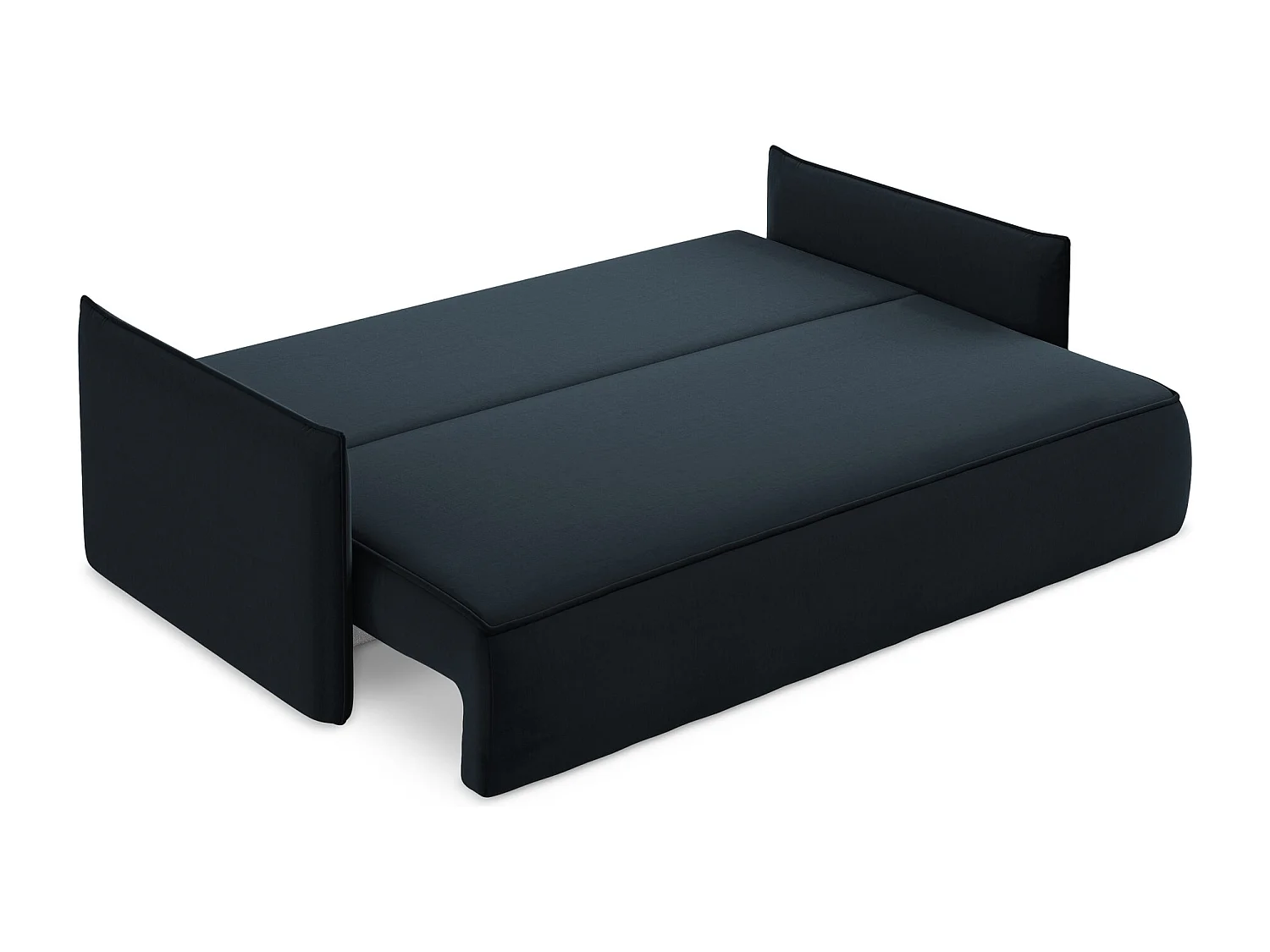 Sofá de 3 lugares convertível em veludo azul royal - HULA