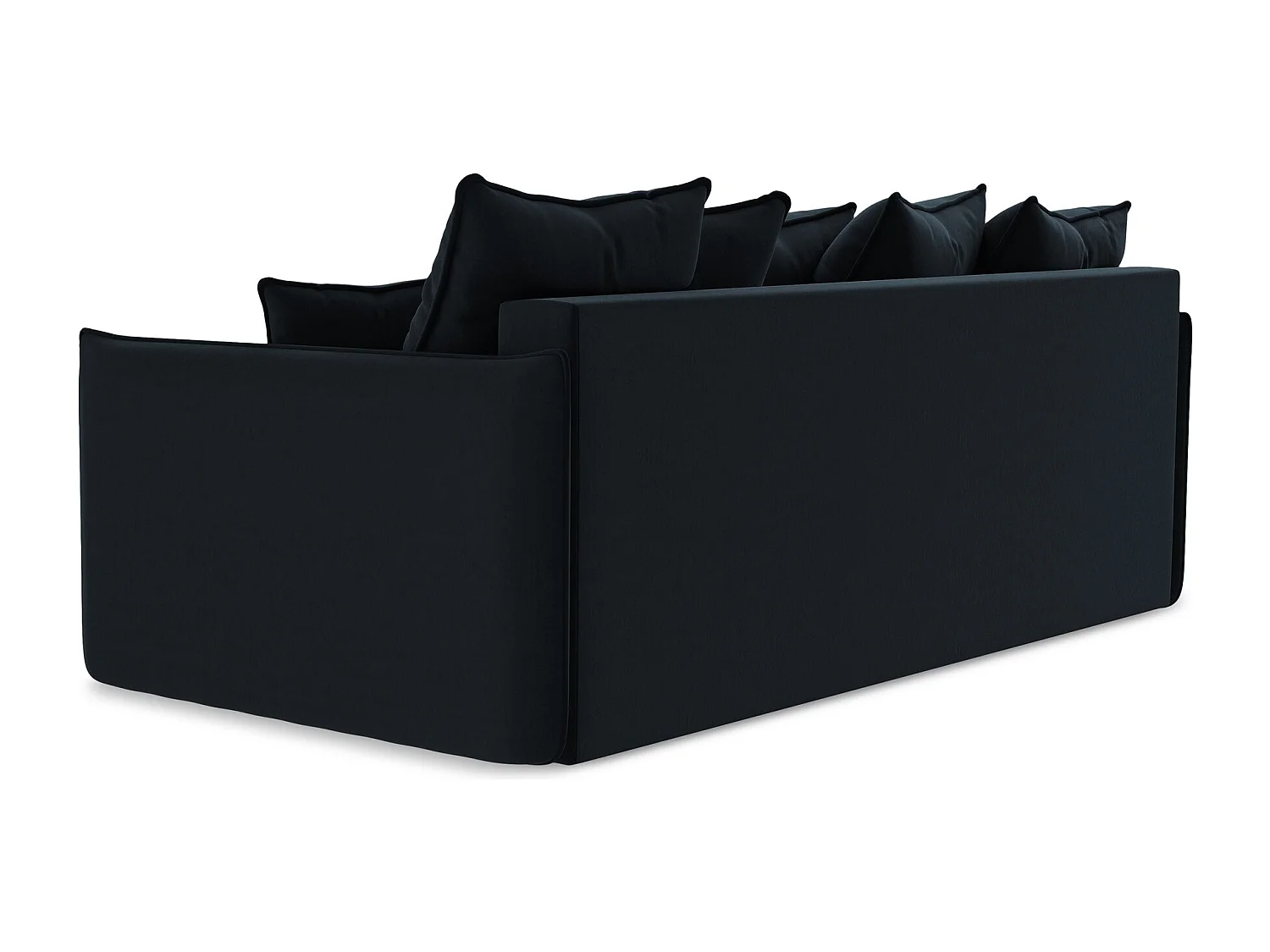 Sofá de 3 lugares convertível em veludo azul royal - HULA