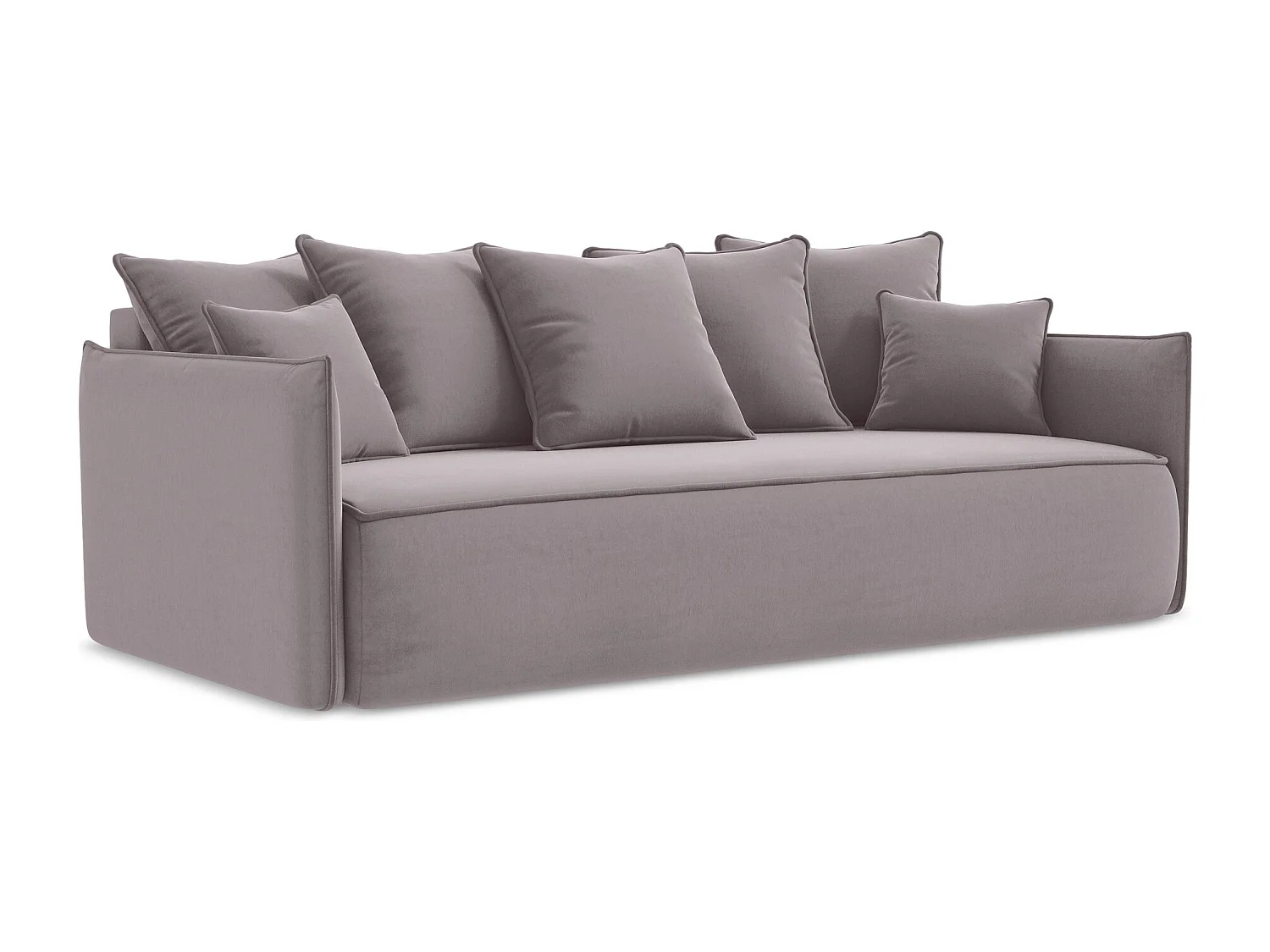 3-Sitzer Sofa mit Schlaffunktion - - Samt - Lavendel - HULA
